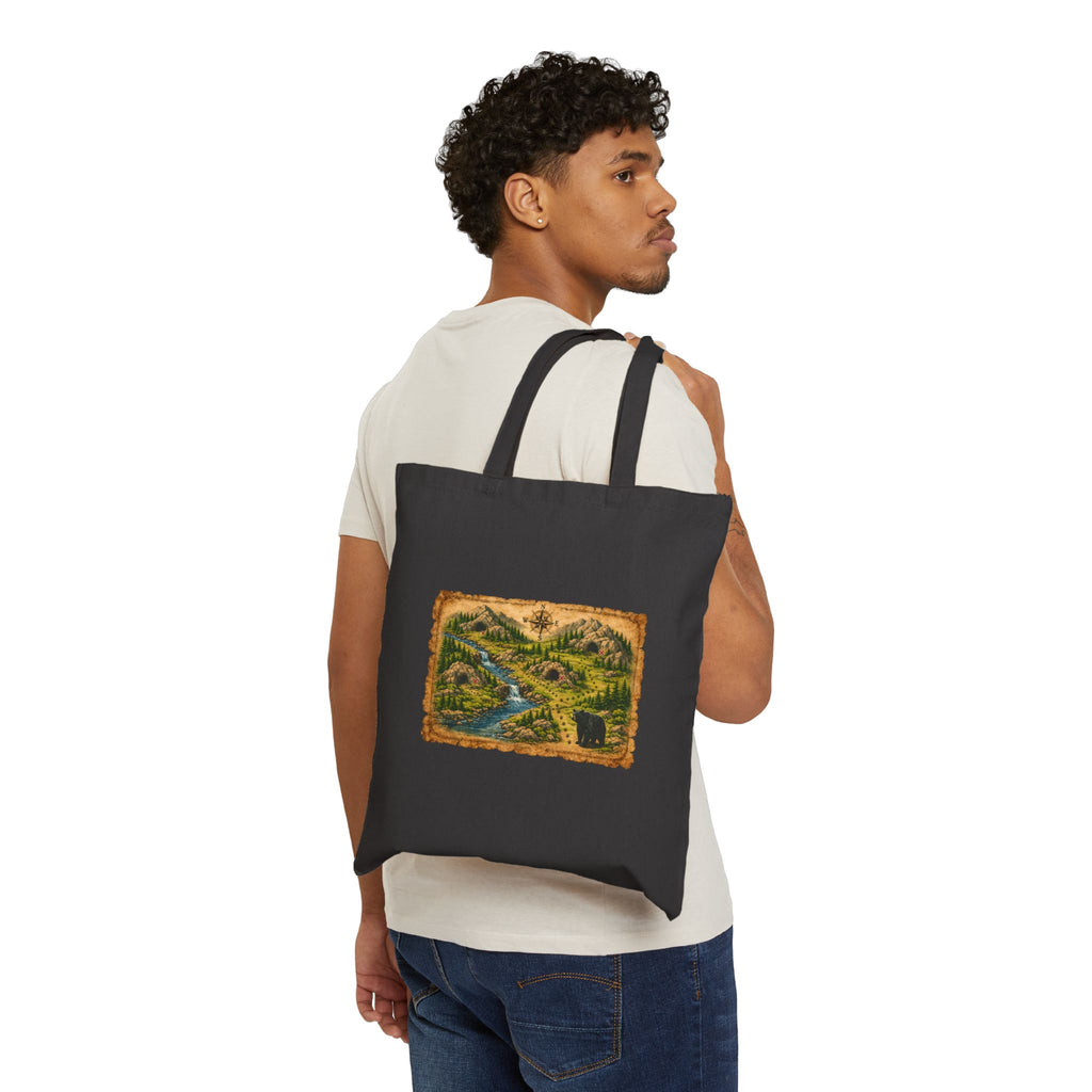 Canvas Tote Bag — Vintage Wilderness Landscape Print