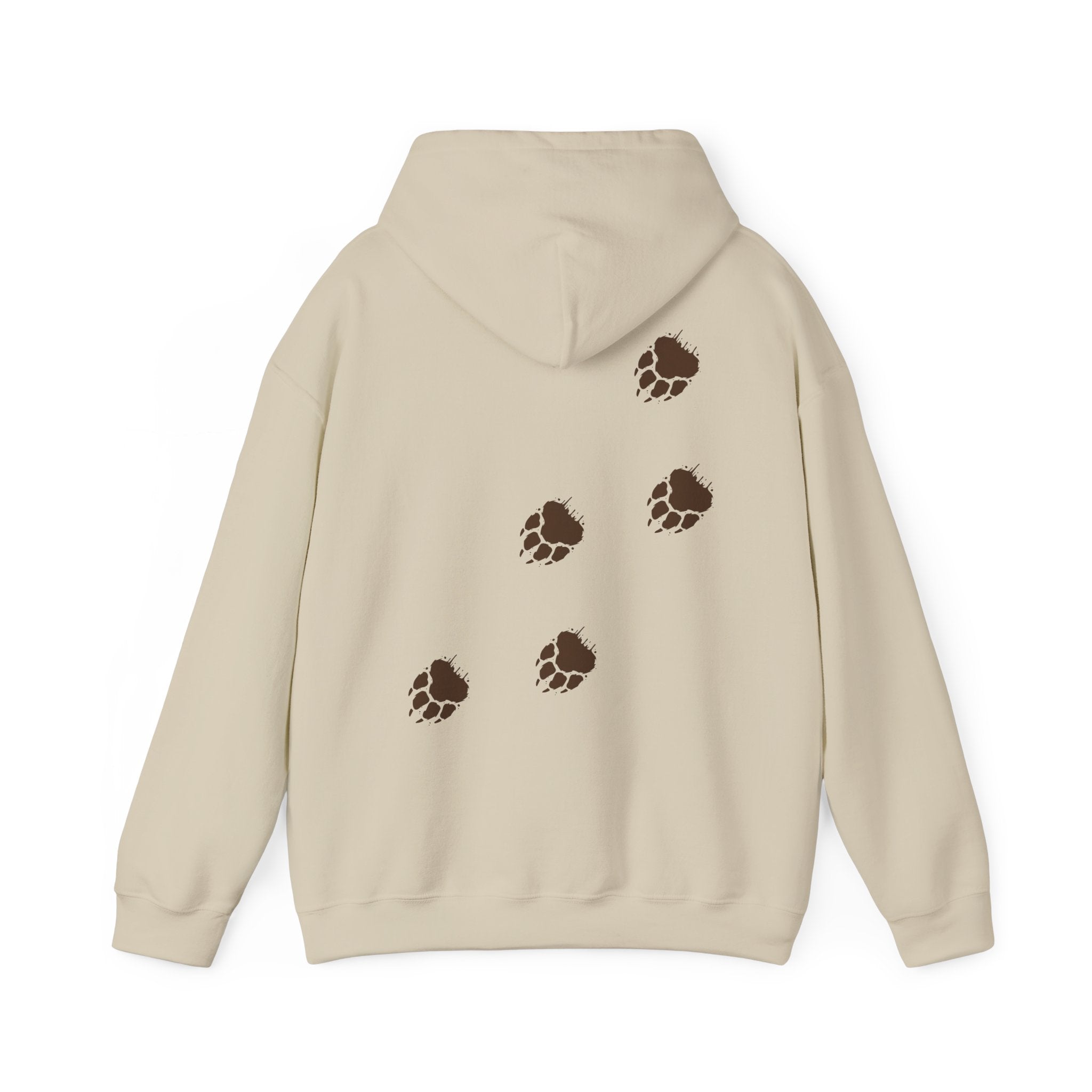 Muddy Bear Paw Tracks Unisex Hoodie  - Wildlife Awarenesas