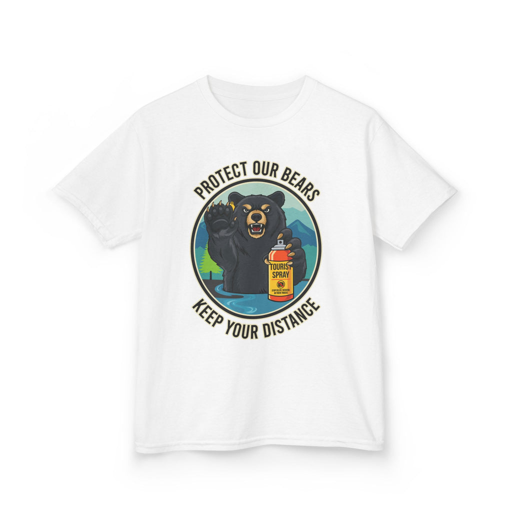 Kids T‑Shirt — "Protect Our Bears, Keep Your Distance" Cute Bear Conservation Tee