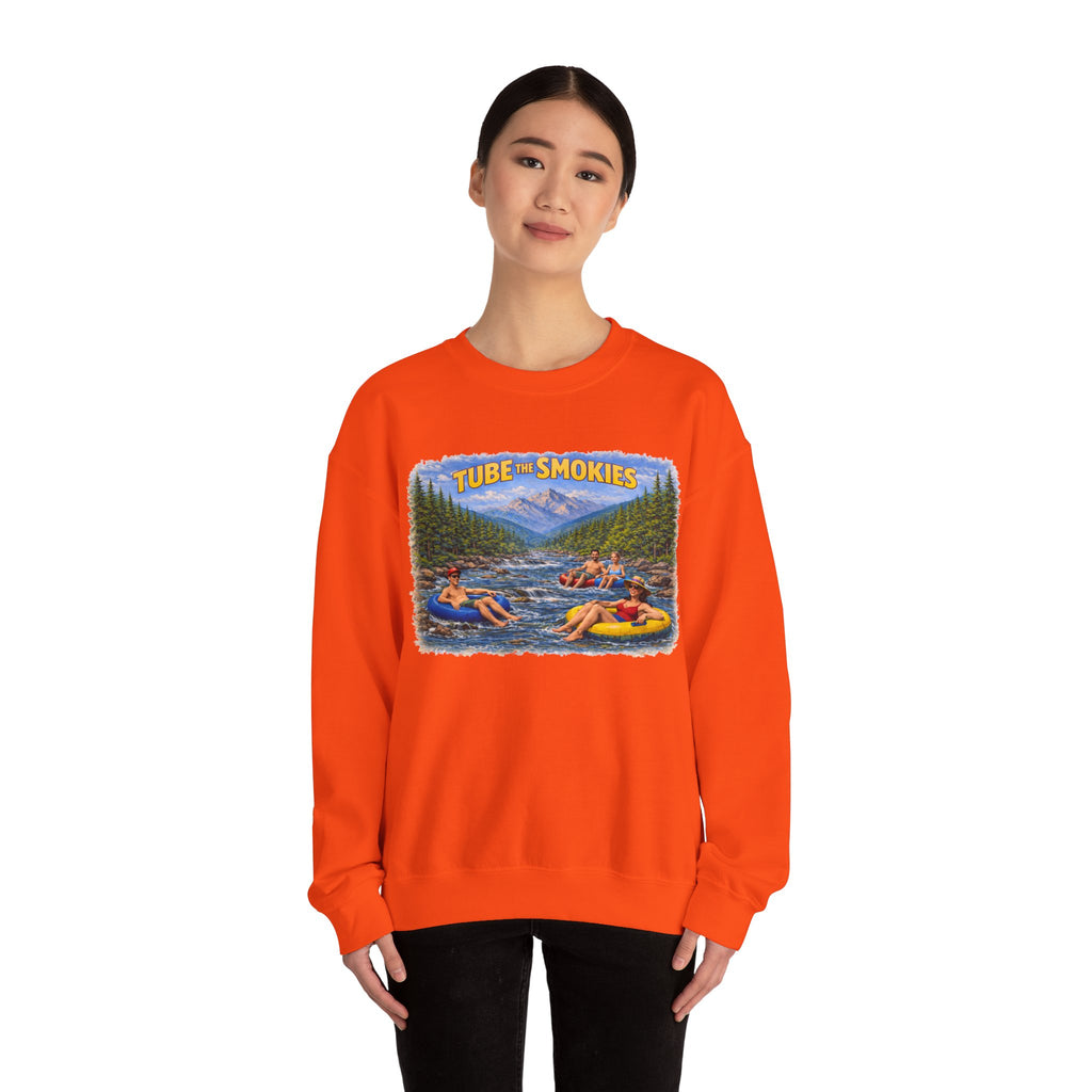 Tube the Smokies Crewneck Sweatshirt – Scenic River Tubing Graphic