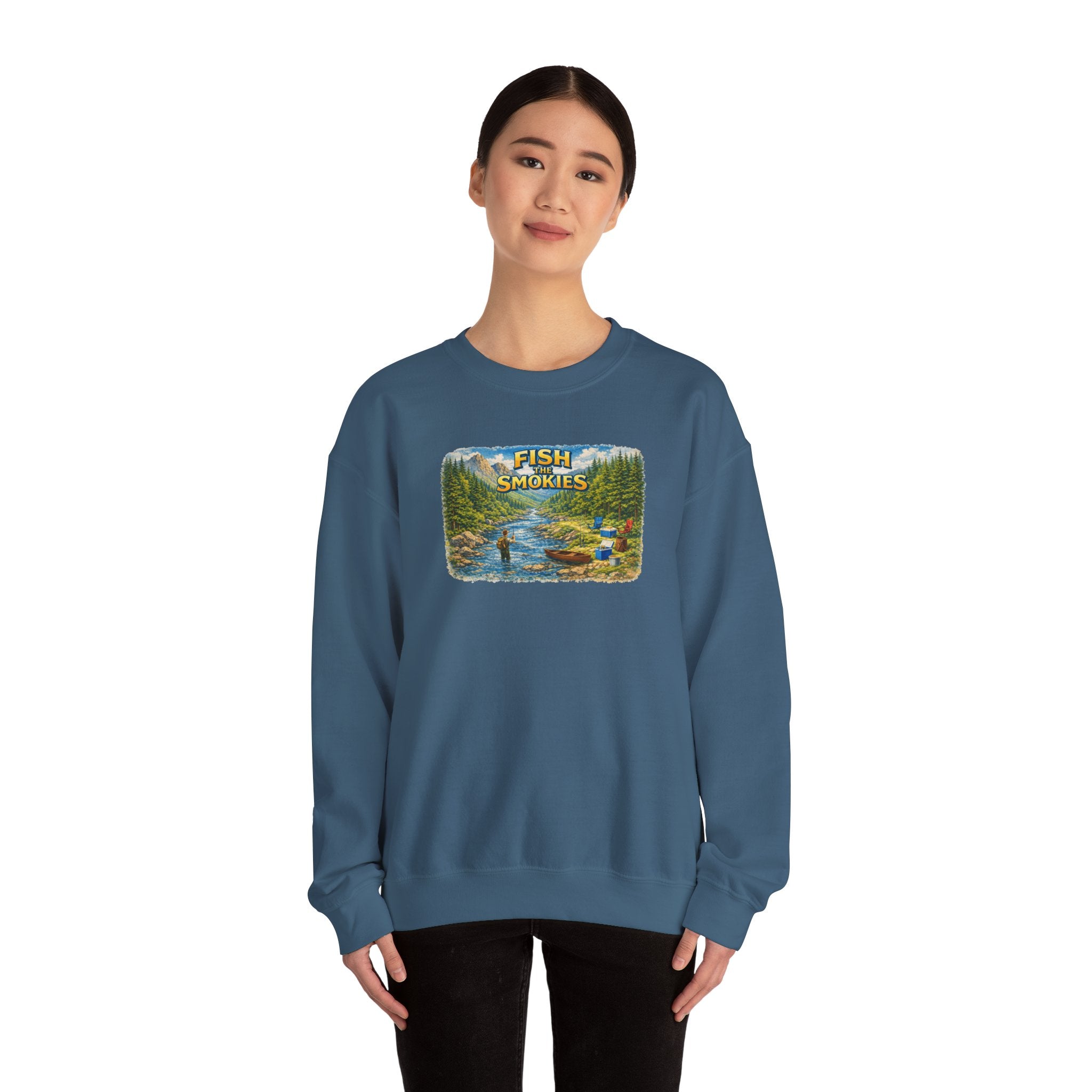 Fish Smokies Fishing Crewneck Unisex Sweatshirt