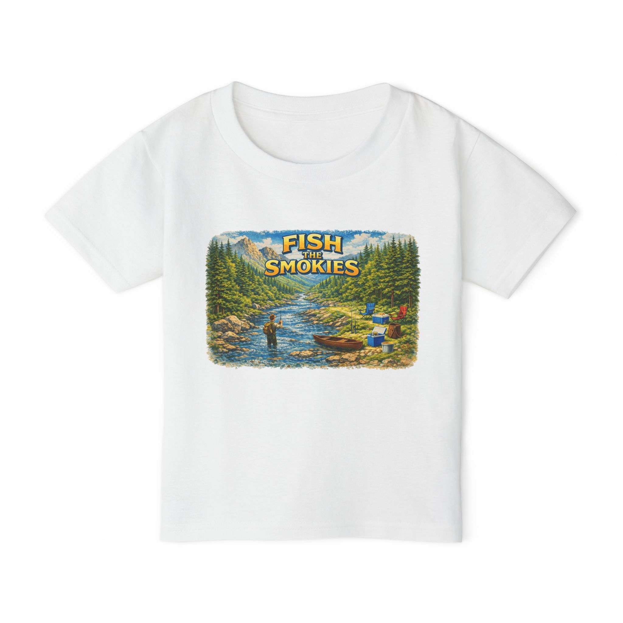 Toddler T-Shirt — Fish the Smokies Scenic Fishing Graphic