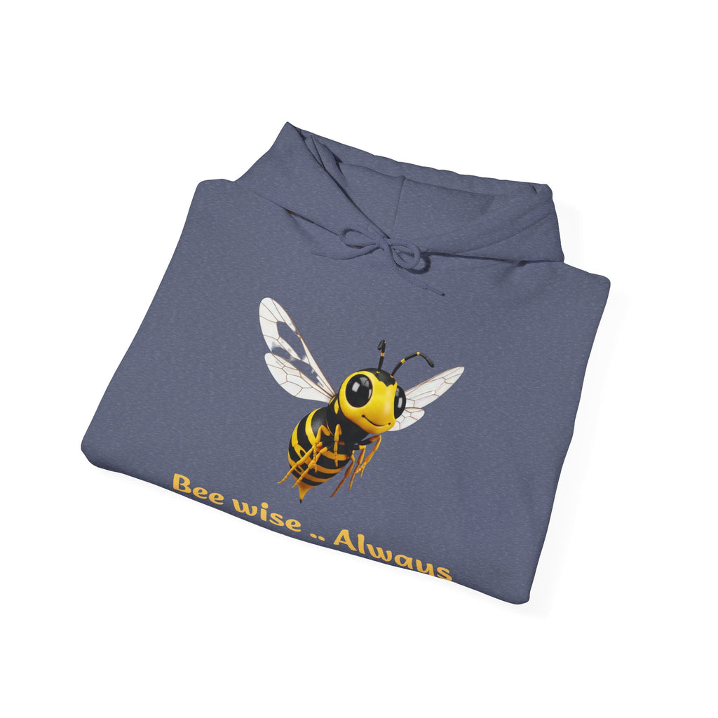 Bee Wise Hoodie — "Bee wise... Always hike with a friend" Nature Lover Graphic Hoodie