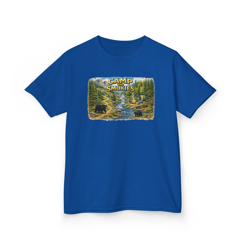 Kids Camp The Smokies T-Shirt — Scenic Smoky Mountains Camp Tee