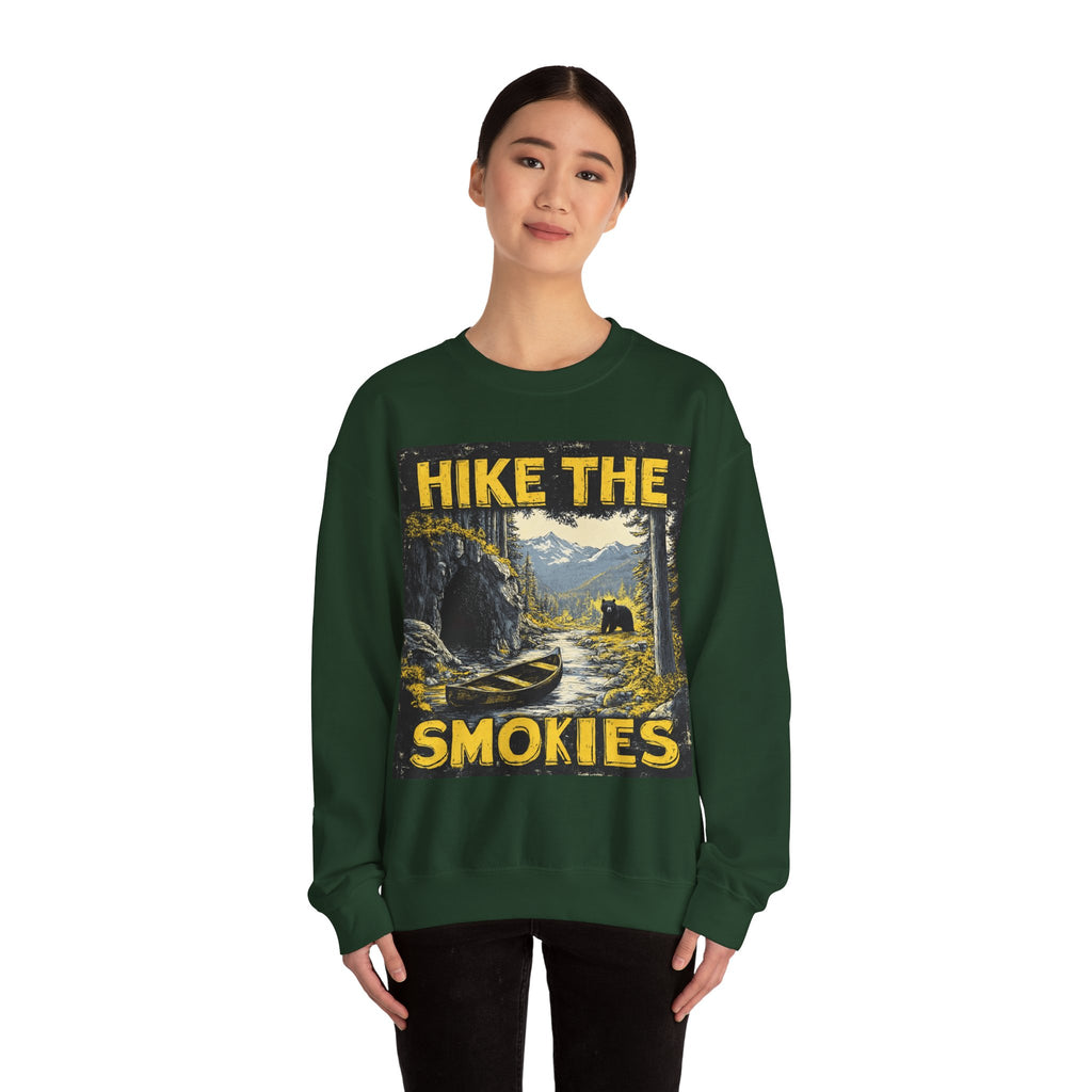Hike the Smokies Sweatshirt — Vintage Mountain Hiking Unisex Crewneck