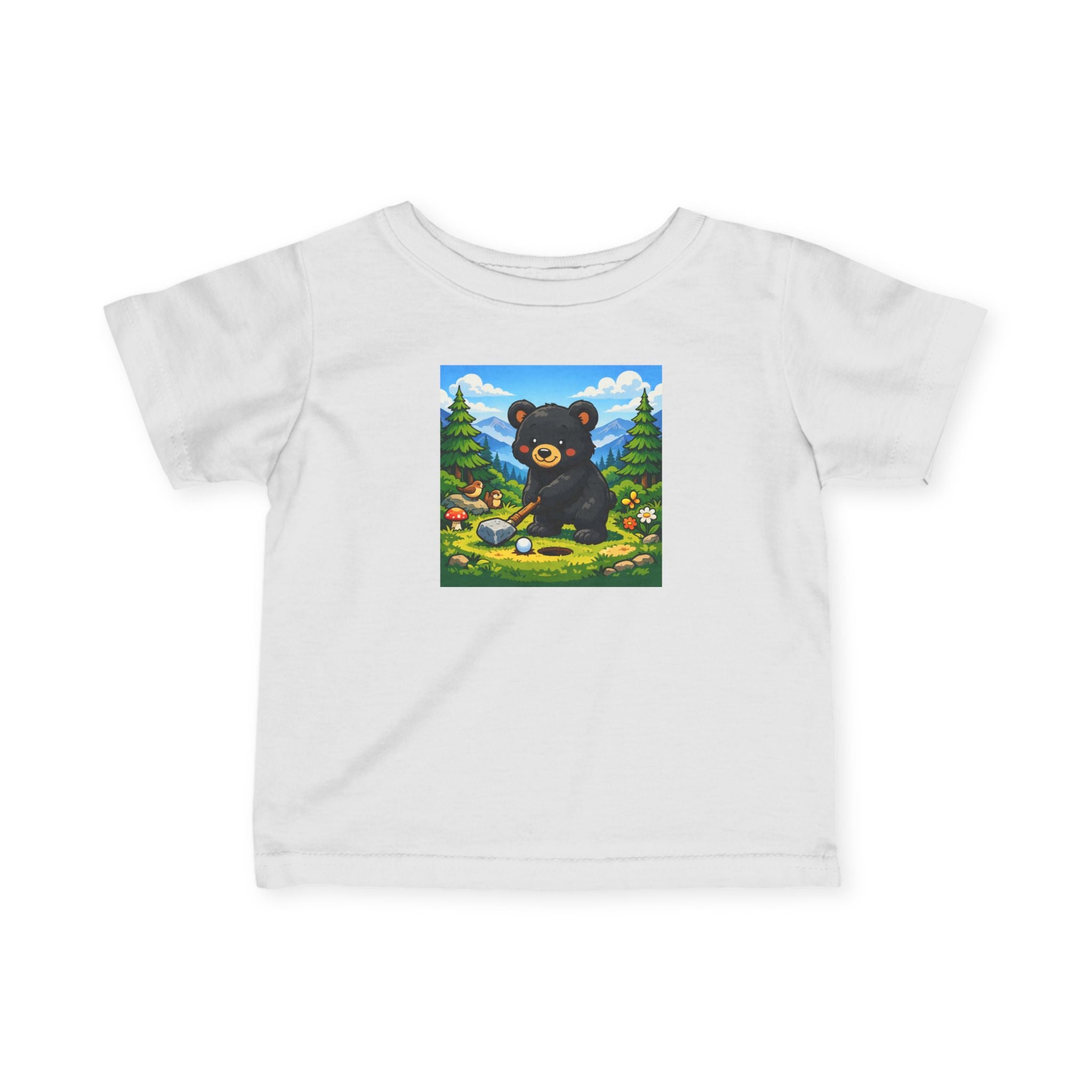 Infant Tee — Cute Bear Golfing Baby Shirt
