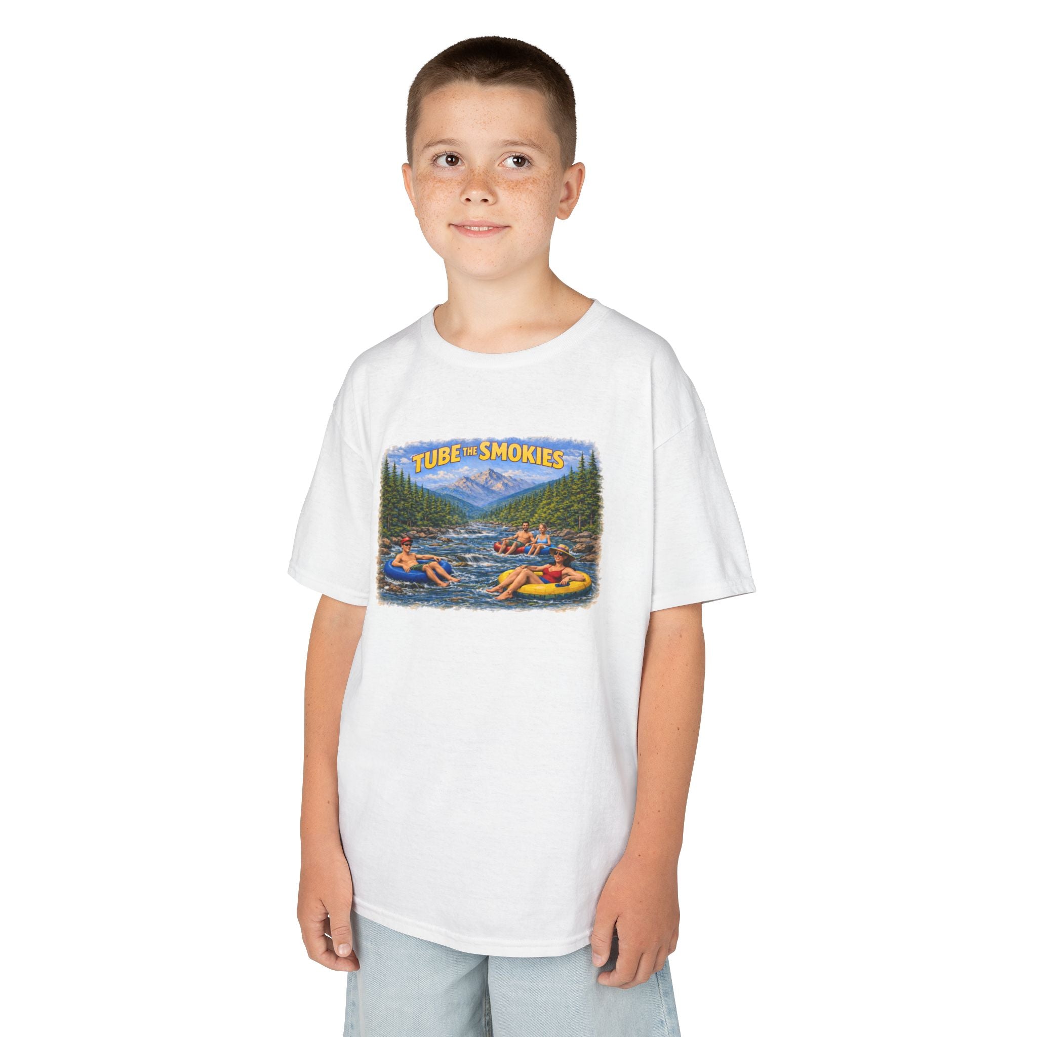 Kids Tee — 'Tube the Smokies' River Float Graphic