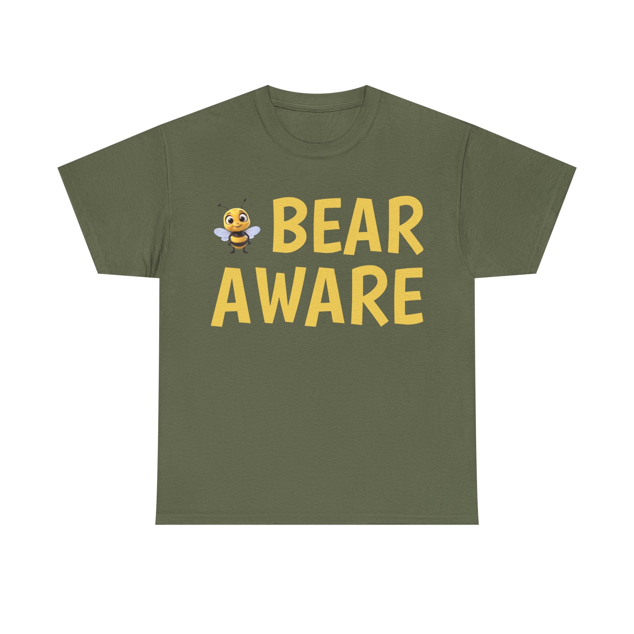 Bear Aware Unisex Tee — Cute Bee Graphic Wildlife Awareness T-Shirt