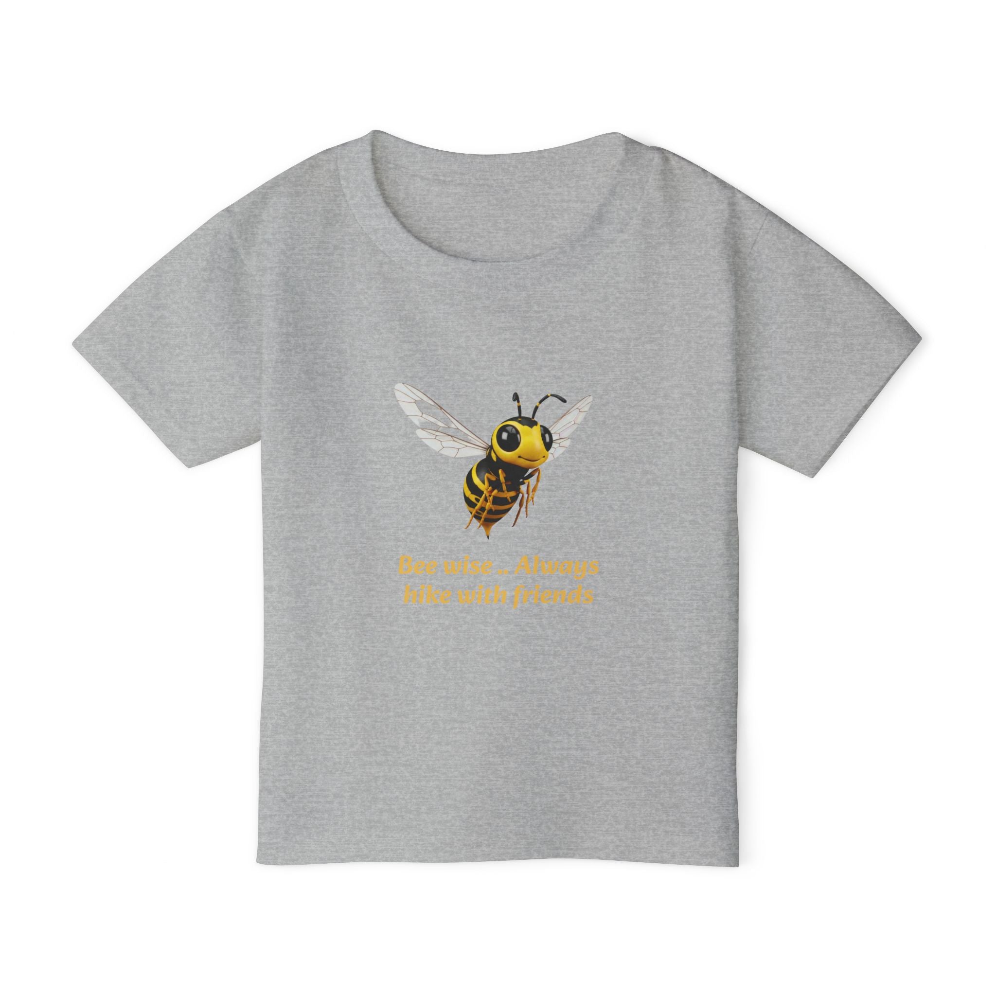 Toddler T‑Shirt — Cute Bee Design “Bee Wise… Always Hike with Friends”