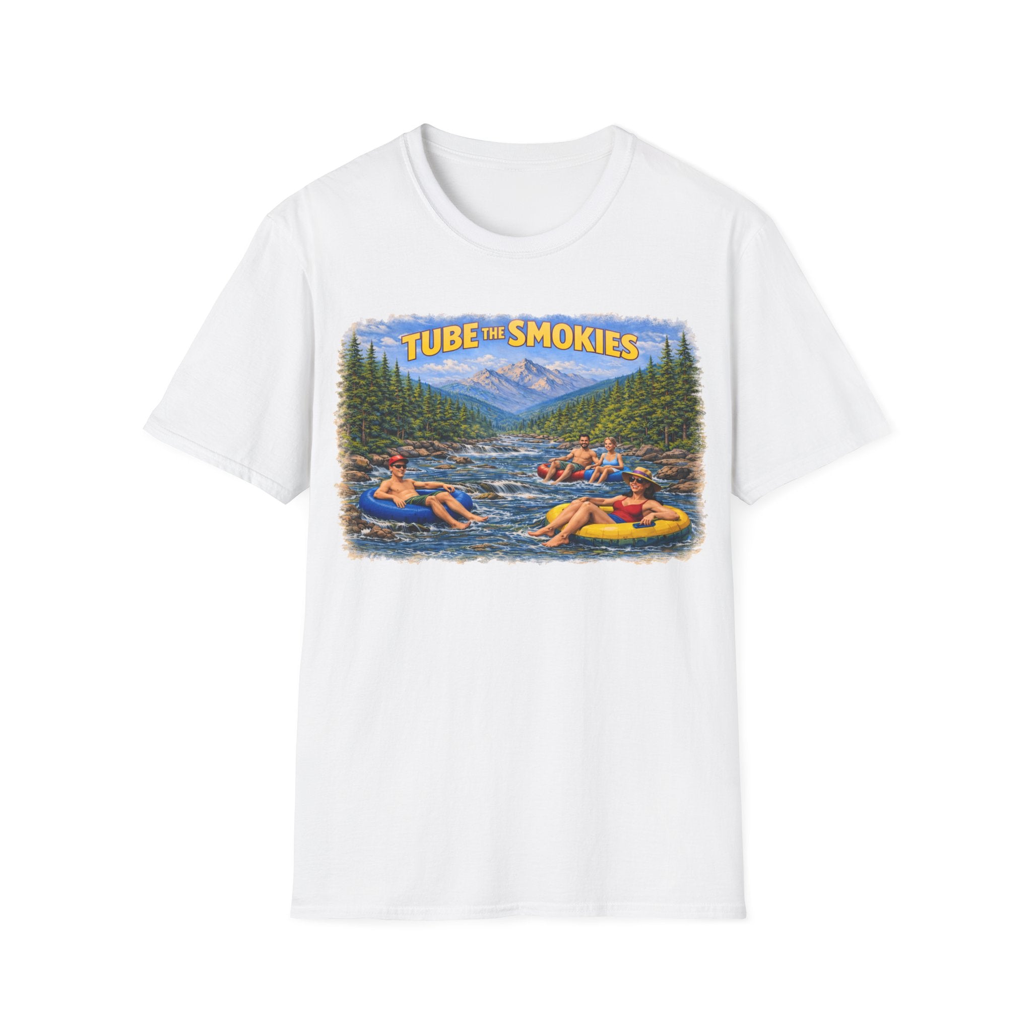 Tube the Smokies Unisex T-Shirt — River Tubing Graphic Tee for Smoky Mountains Fans