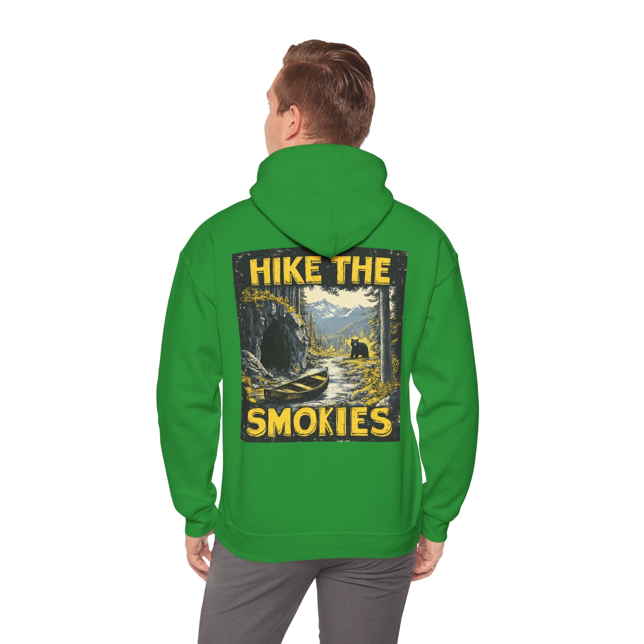 Hoodie - Vintage "Hike the Smokies" Smoky Mountains Unisex Hiking Graphic Pullover