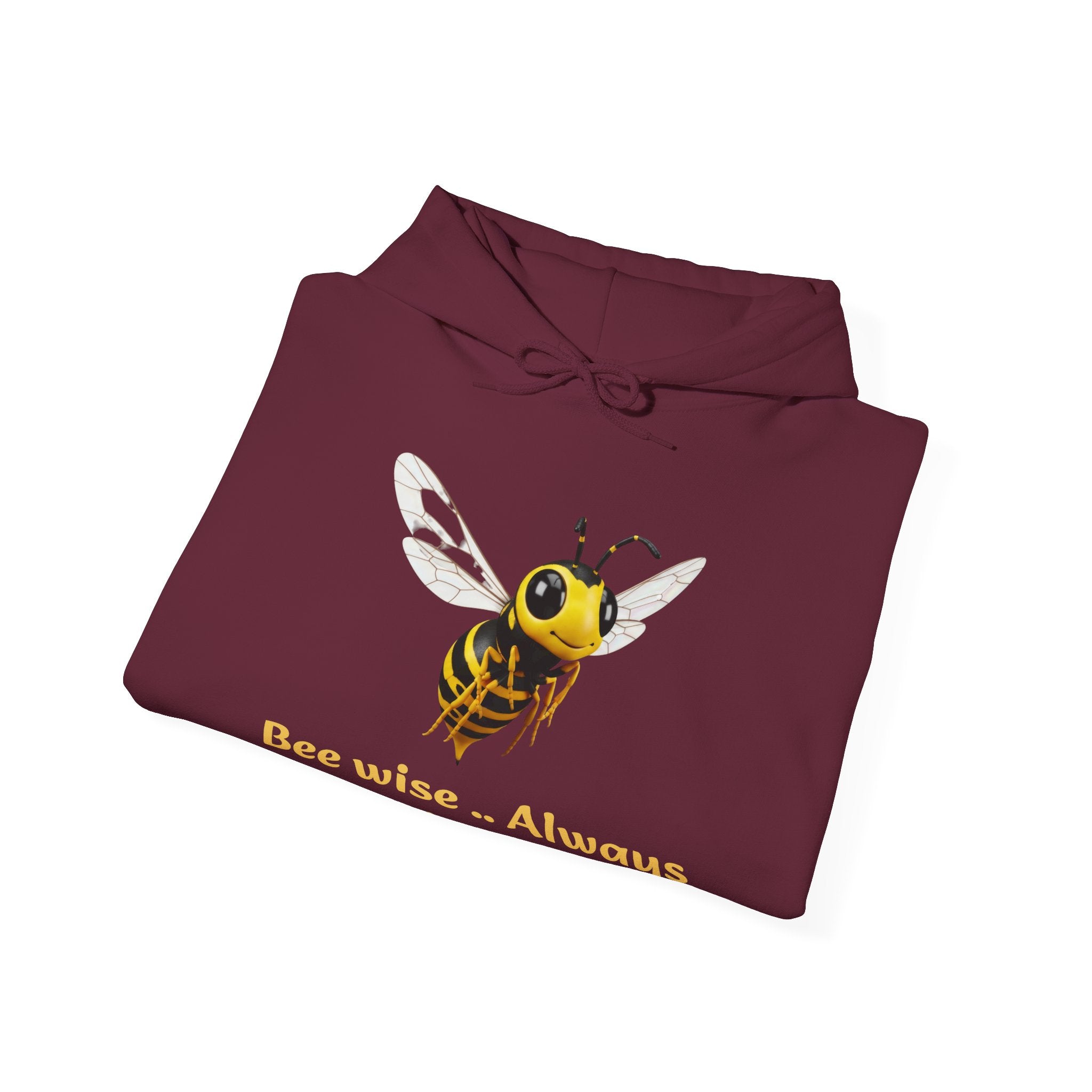 Bee Wise Hoodie — "Bee wise... Always hike with a friend" Nature Lover Graphic Hoodie