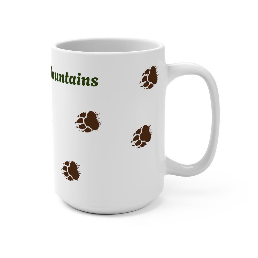 Great Smoky Mountains Paw Print Mug – 15oz Souvenir Coffee Cup