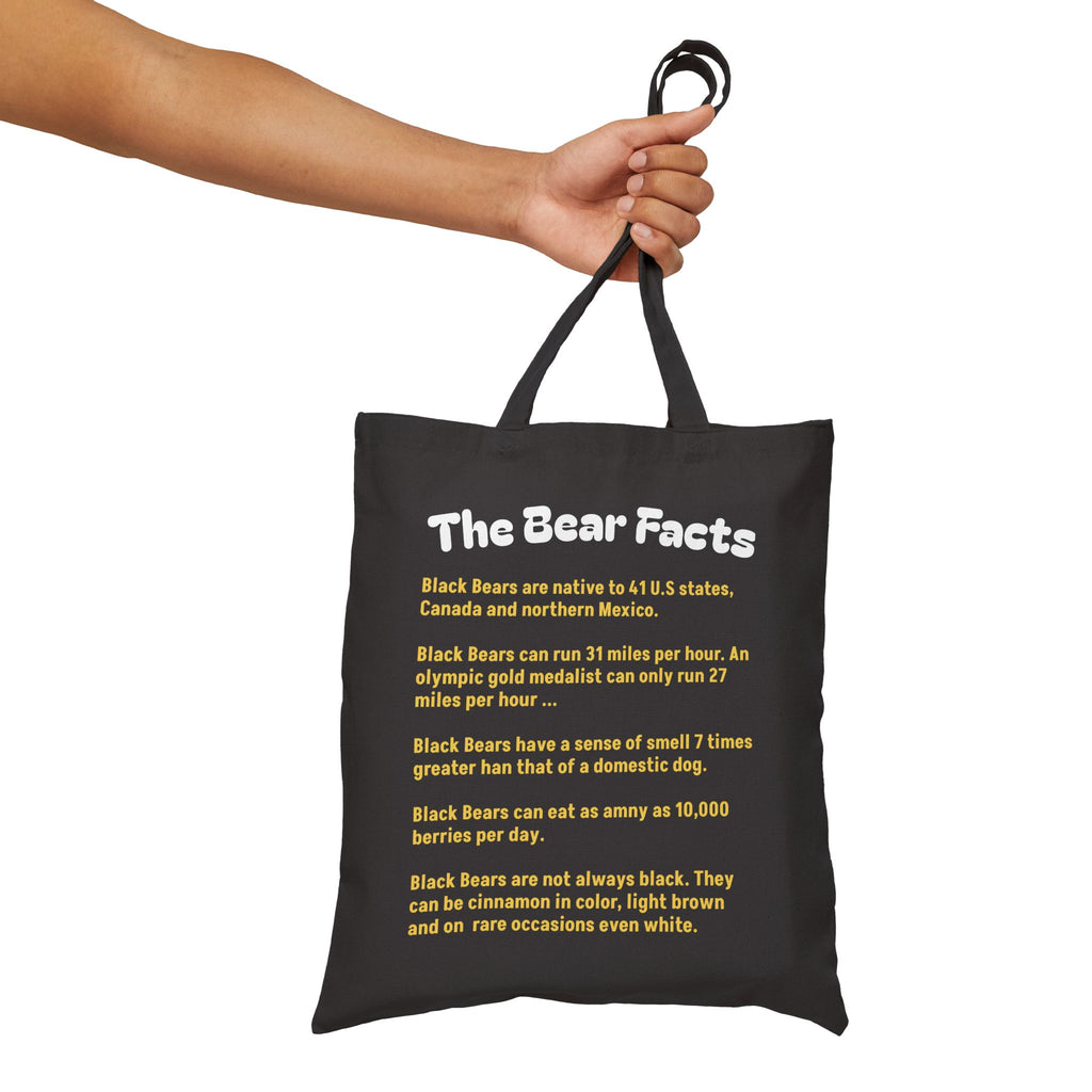 Tote Bag — "The Bear Facts" Educational Canvas Tote (Funny Wildlife Facts)