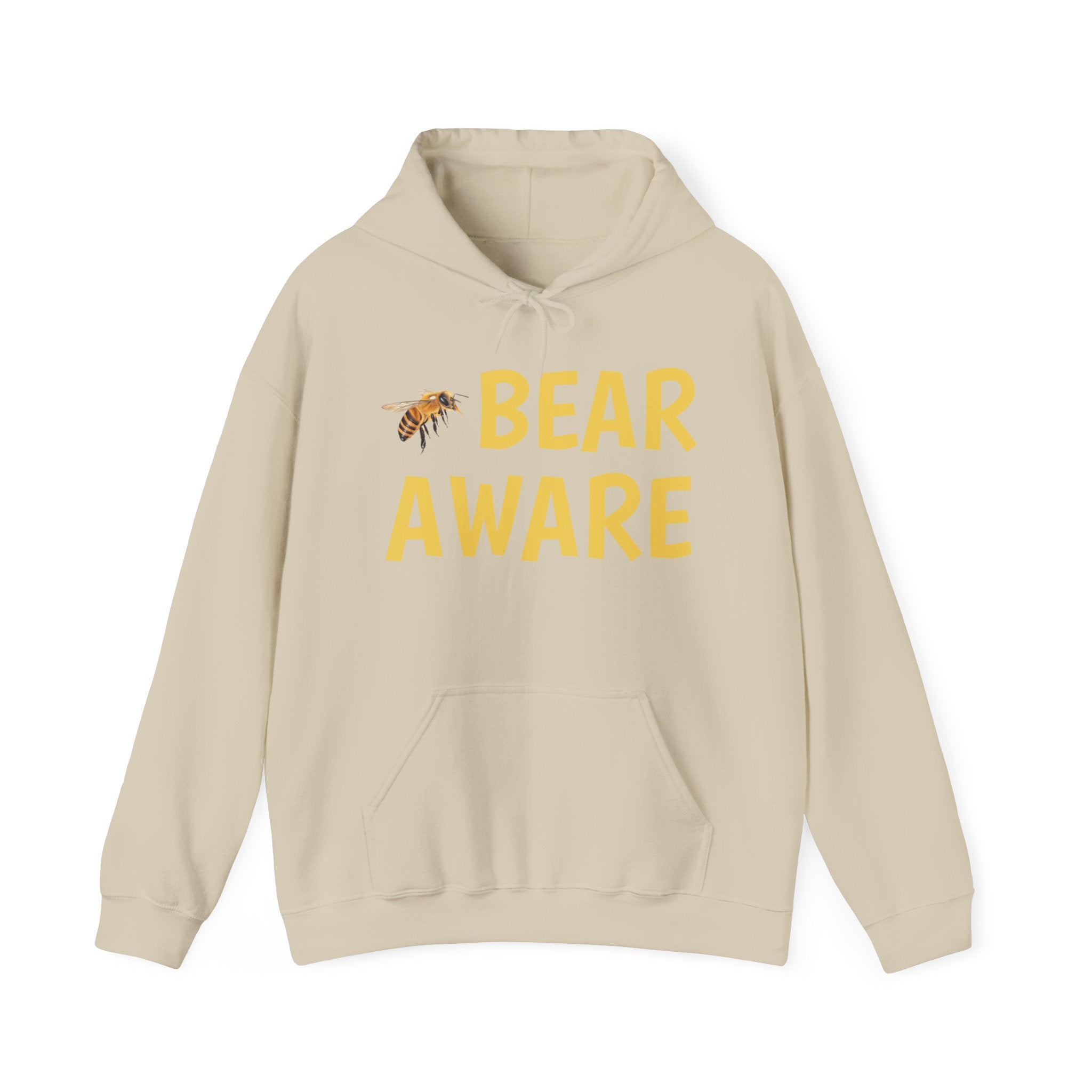 Bear Aware Hoodie - Cute Bear Illustration Wildlife Conservation Pullover