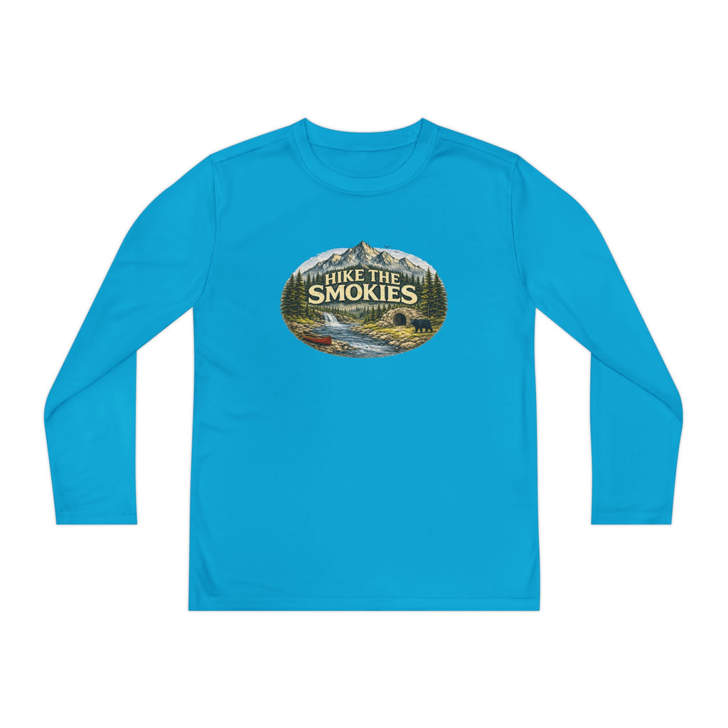 Youth Long Sleeve Tee — "Hike the Smokies" Nature Graphic