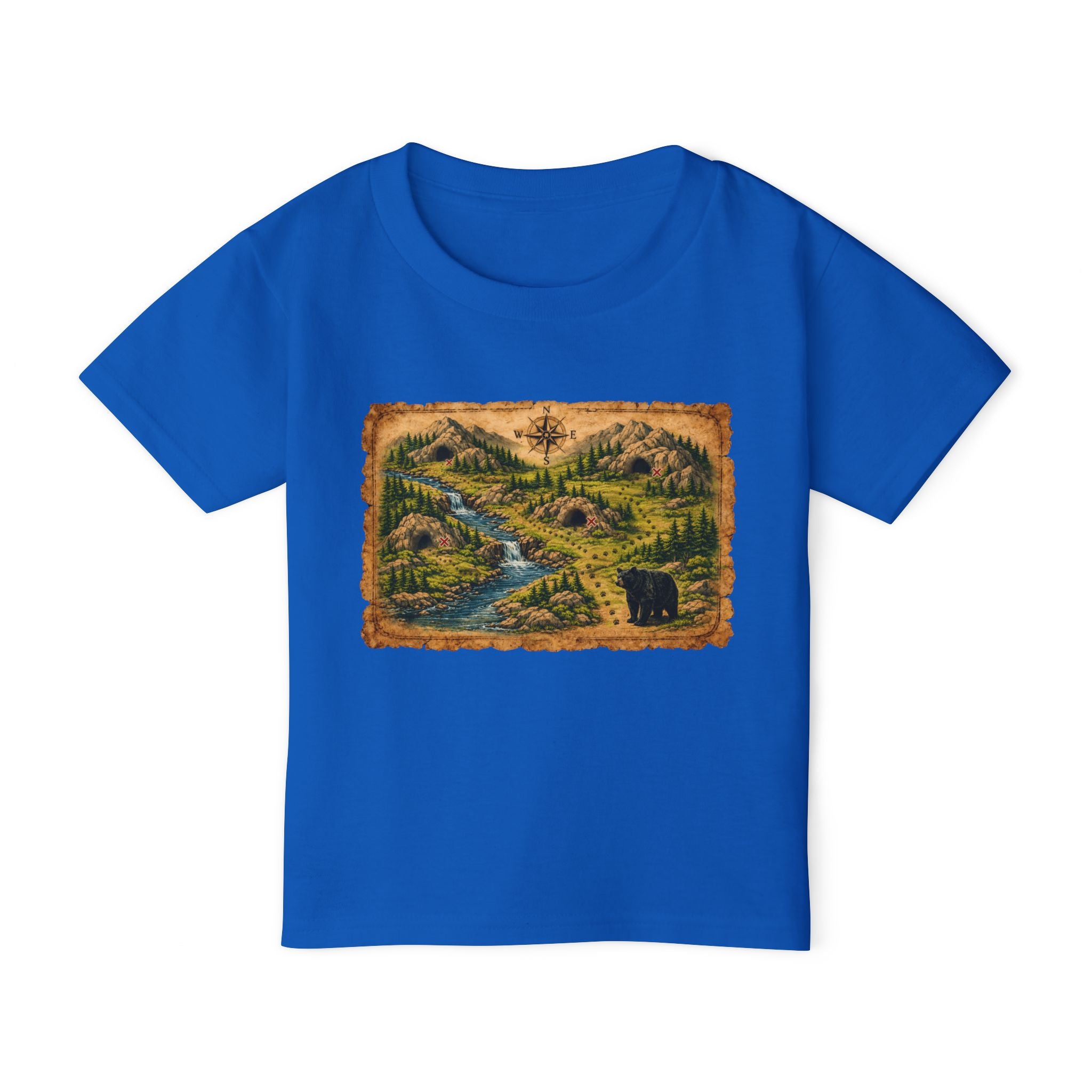 Toddler T-Shirt — Bear Cave Treasure Map