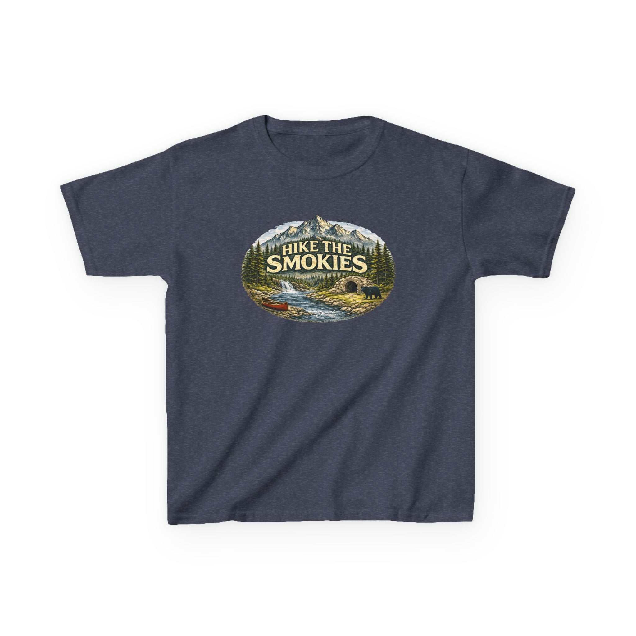 Kids Tee — "Hike the Smokies" Scenic Mountain Camping Shirt
