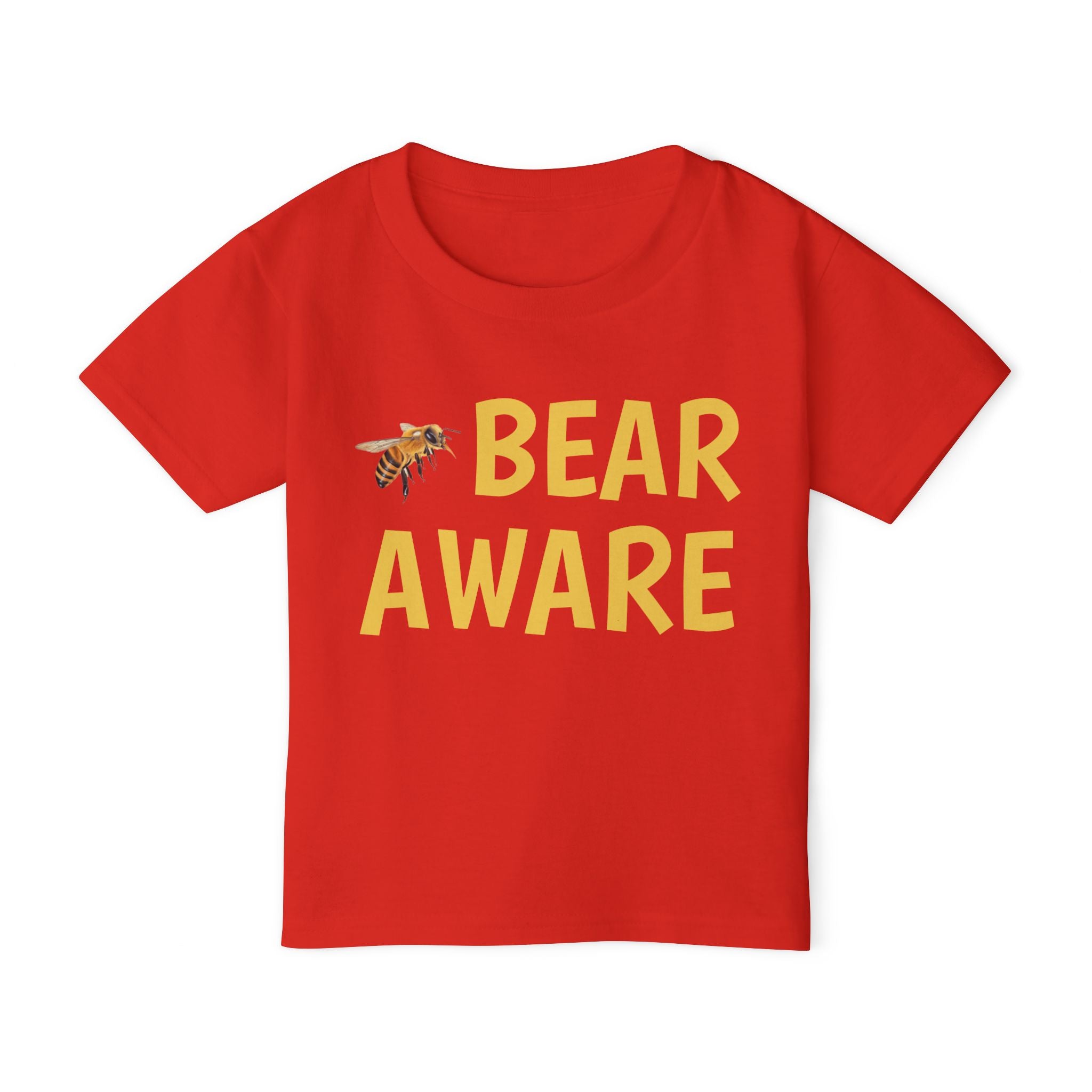 Bear Aware Toddler T-Shirt — Cute Bee Graphic Preschool Tee