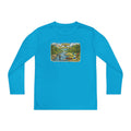 Youth Long Sleeve Tee - 'Fish Smokies' Scenic Fishing River Graphic