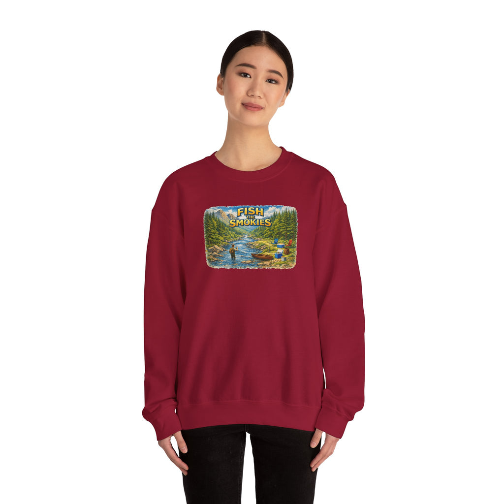 Fish Smokies Fishing Crewneck Unisex Sweatshirt