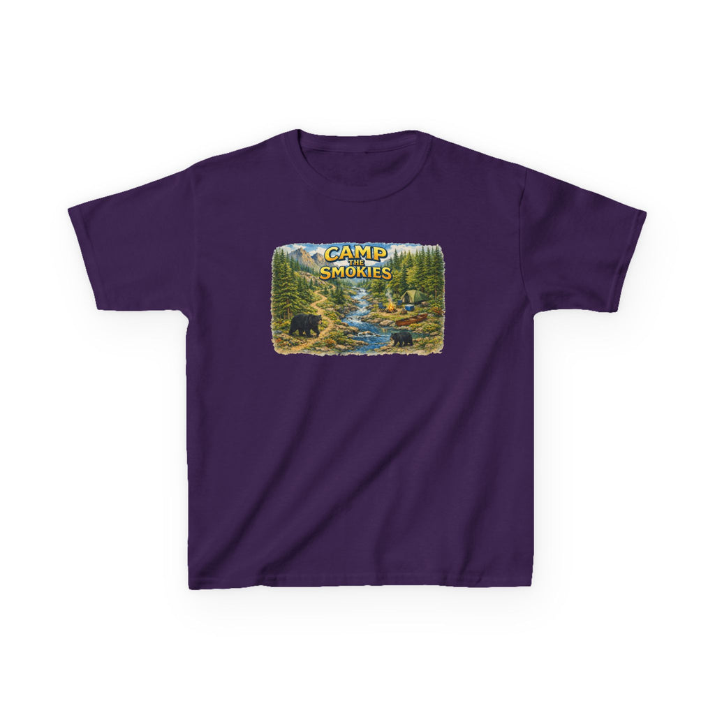 Kids Camp The Smokies T-Shirt — Scenic Smoky Mountains Camp Tee