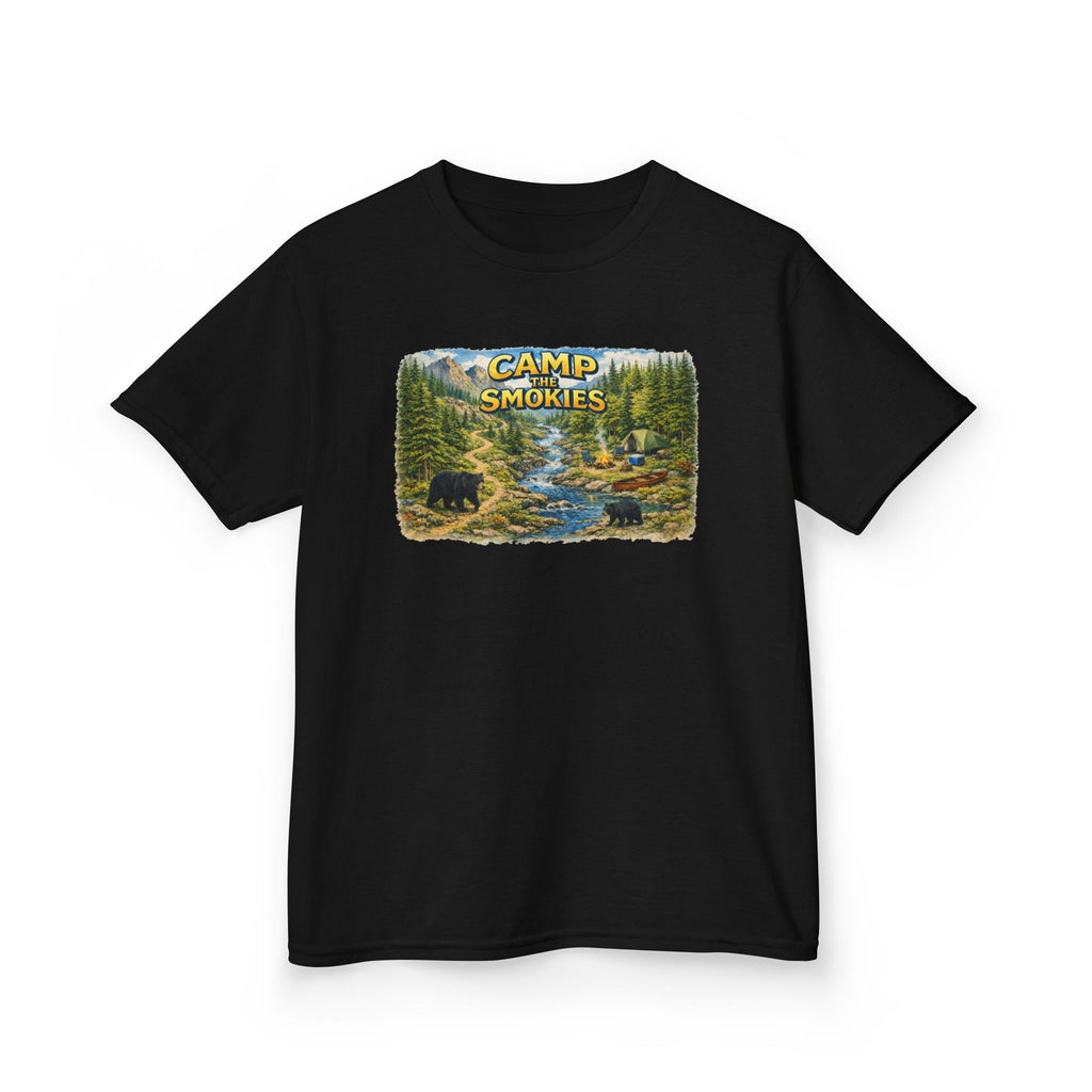 Kids Camp The Smokies T-Shirt — Scenic Smoky Mountains Camp Tee
