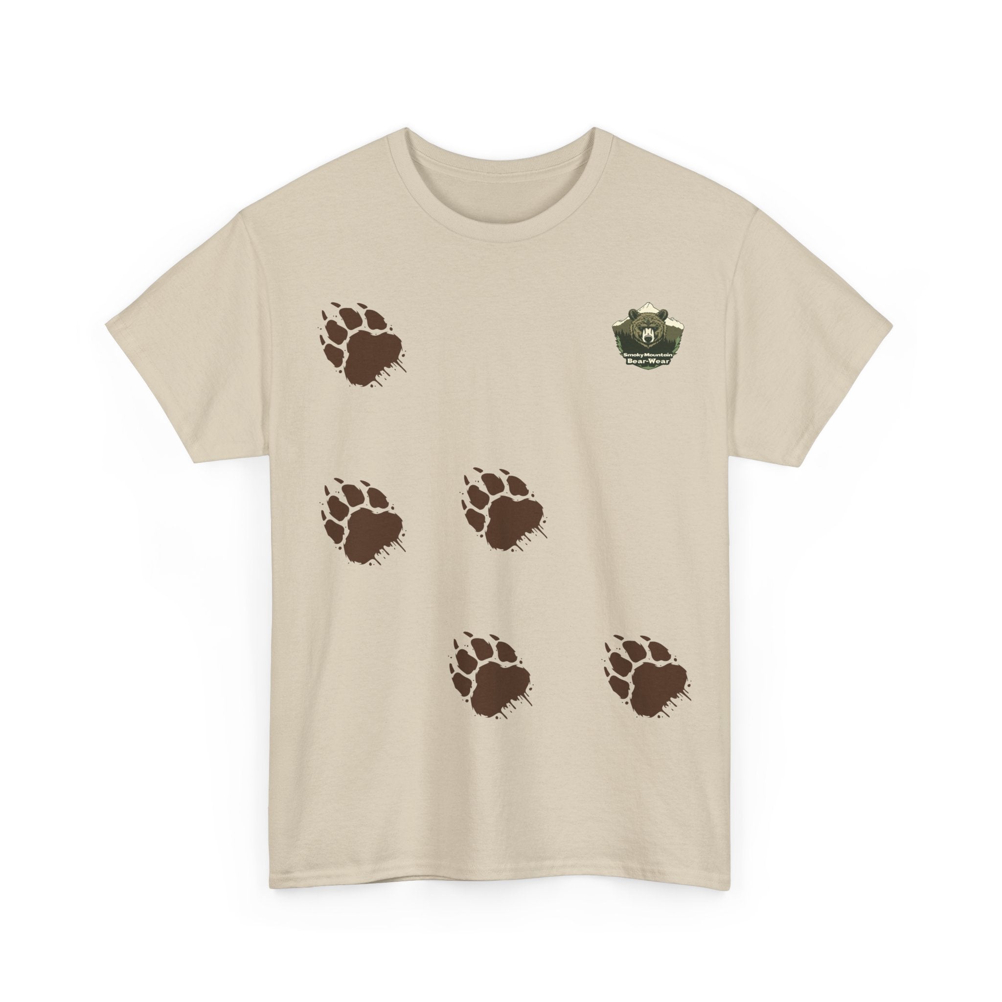 Muddy Bear Pawprint Unisex T‑Shirt — Wildlife Awareness