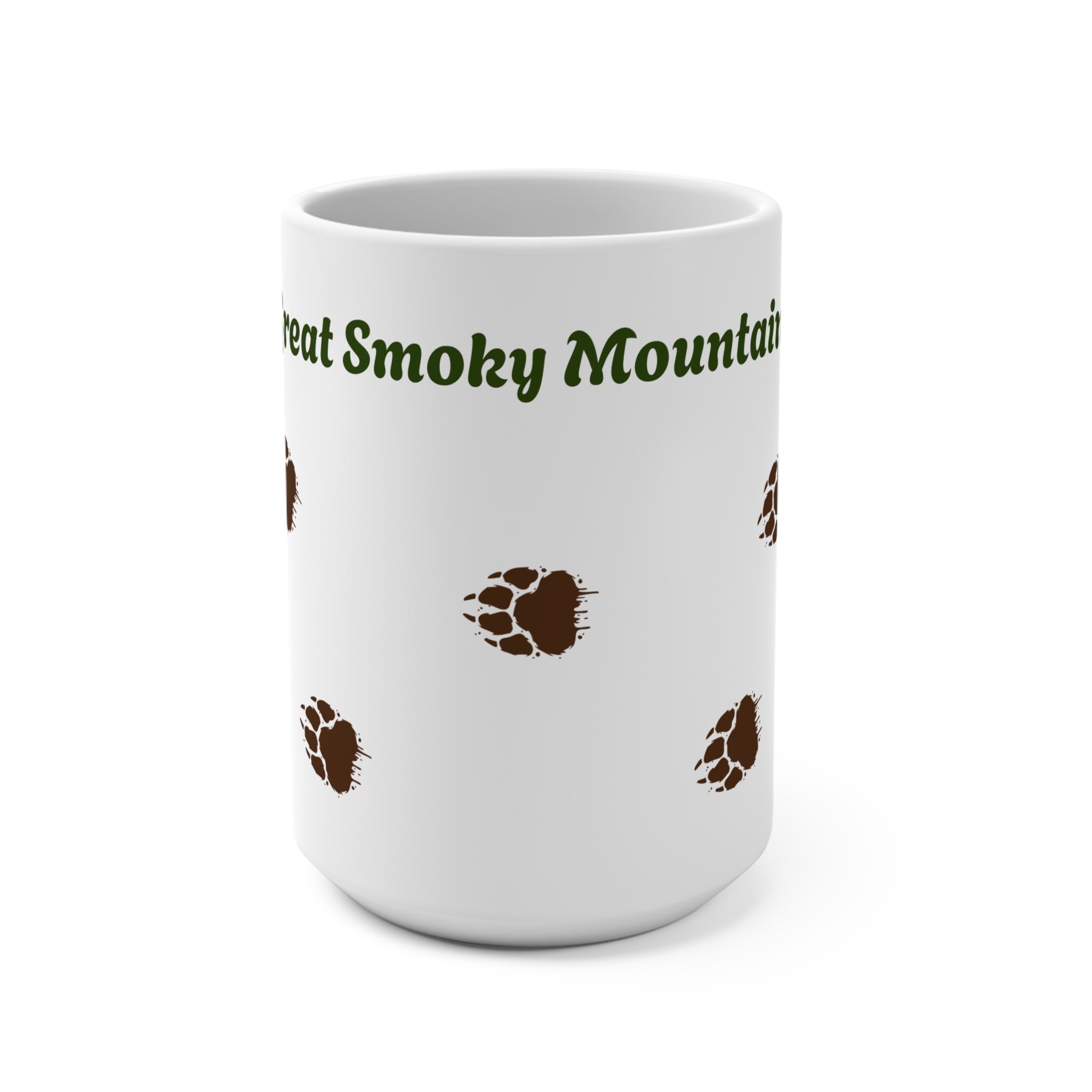 Great Smoky Mountains Paw Print Mug – 15oz Souvenir Coffee Cup