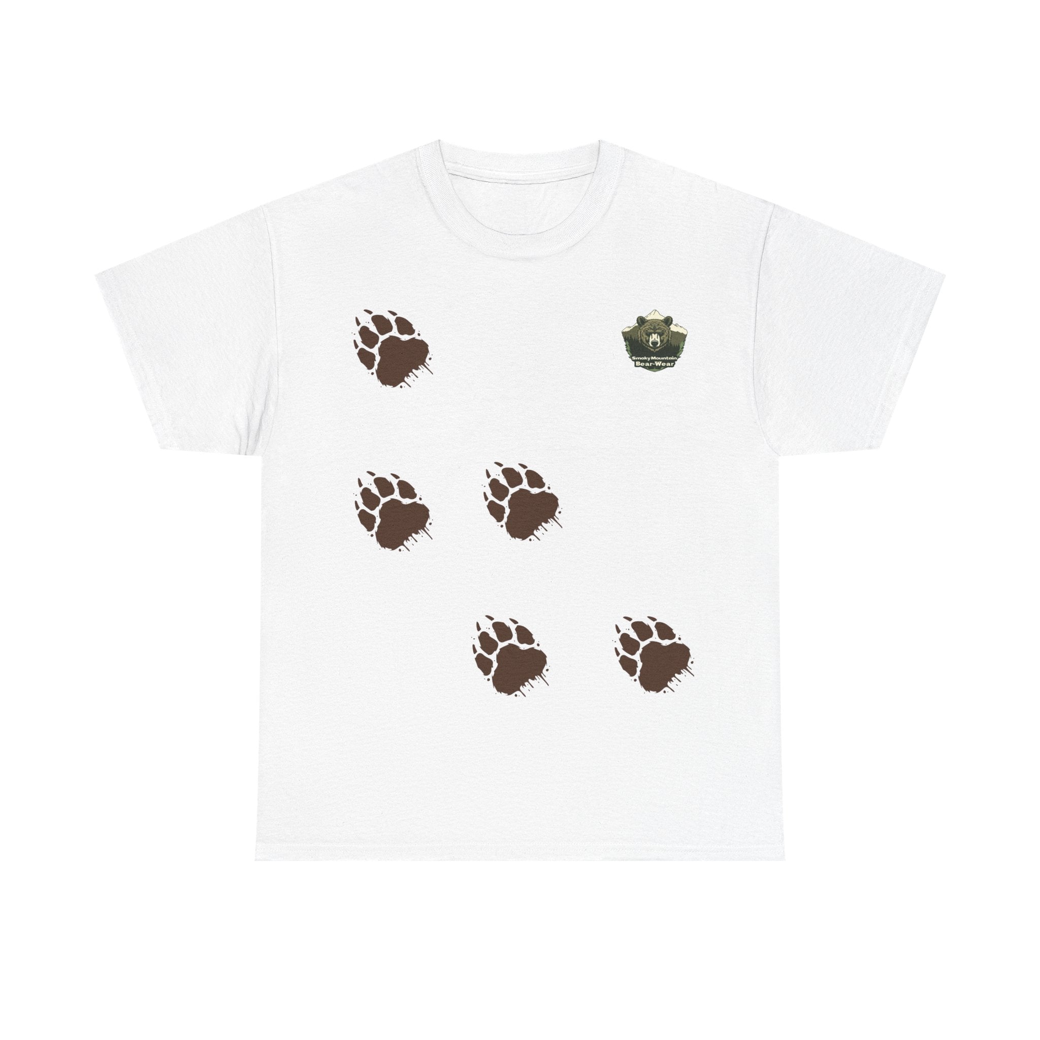 Muddy Bear Pawprint Unisex T‑Shirt — Wildlife Awareness