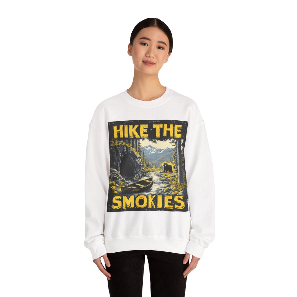 Hike the Smokies Sweatshirt — Vintage Mountain Hiking Unisex Crewneck