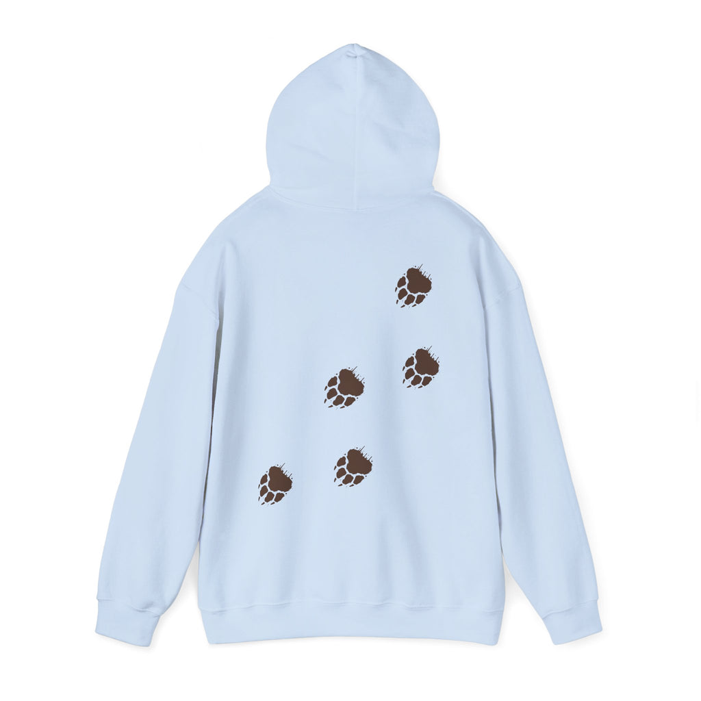Muddy Bear Paw Tracks Unisex Hoodie  - Wildlife Awarenesas