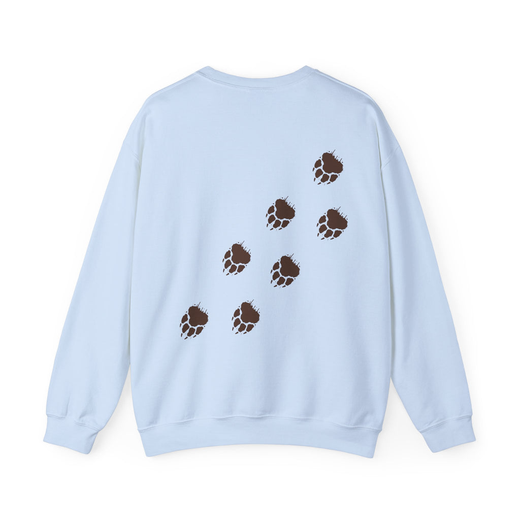 Muddy Bear Paw Tracks - Unisex Pullover Sweatshirt