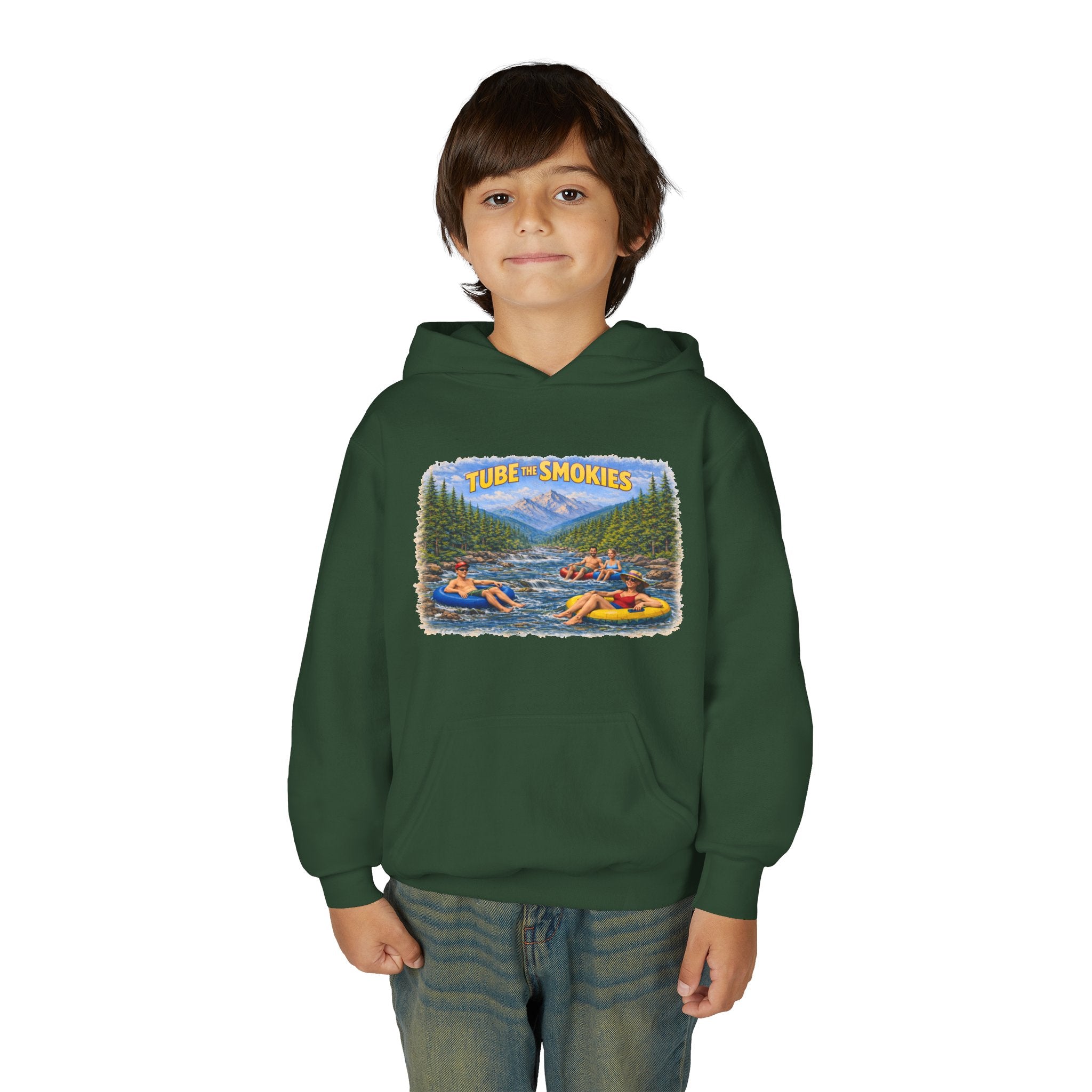 Tube The Smokies Youth Hoodie – River Tubing Graphic Sweatshirt