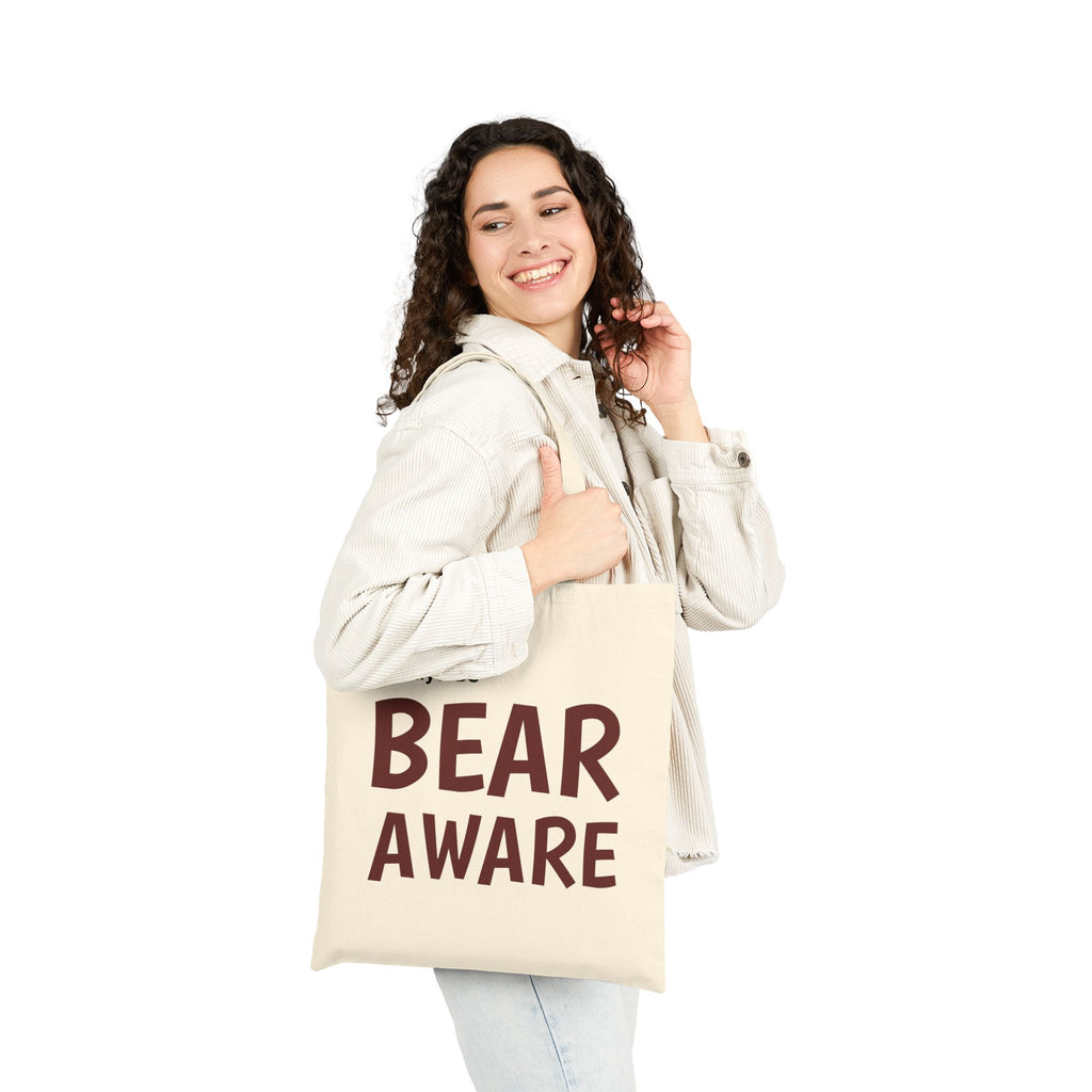 Bear Aware Canvas Tote Bag – "Always Be Bear Aware" Eco Grocery & Travel Tote