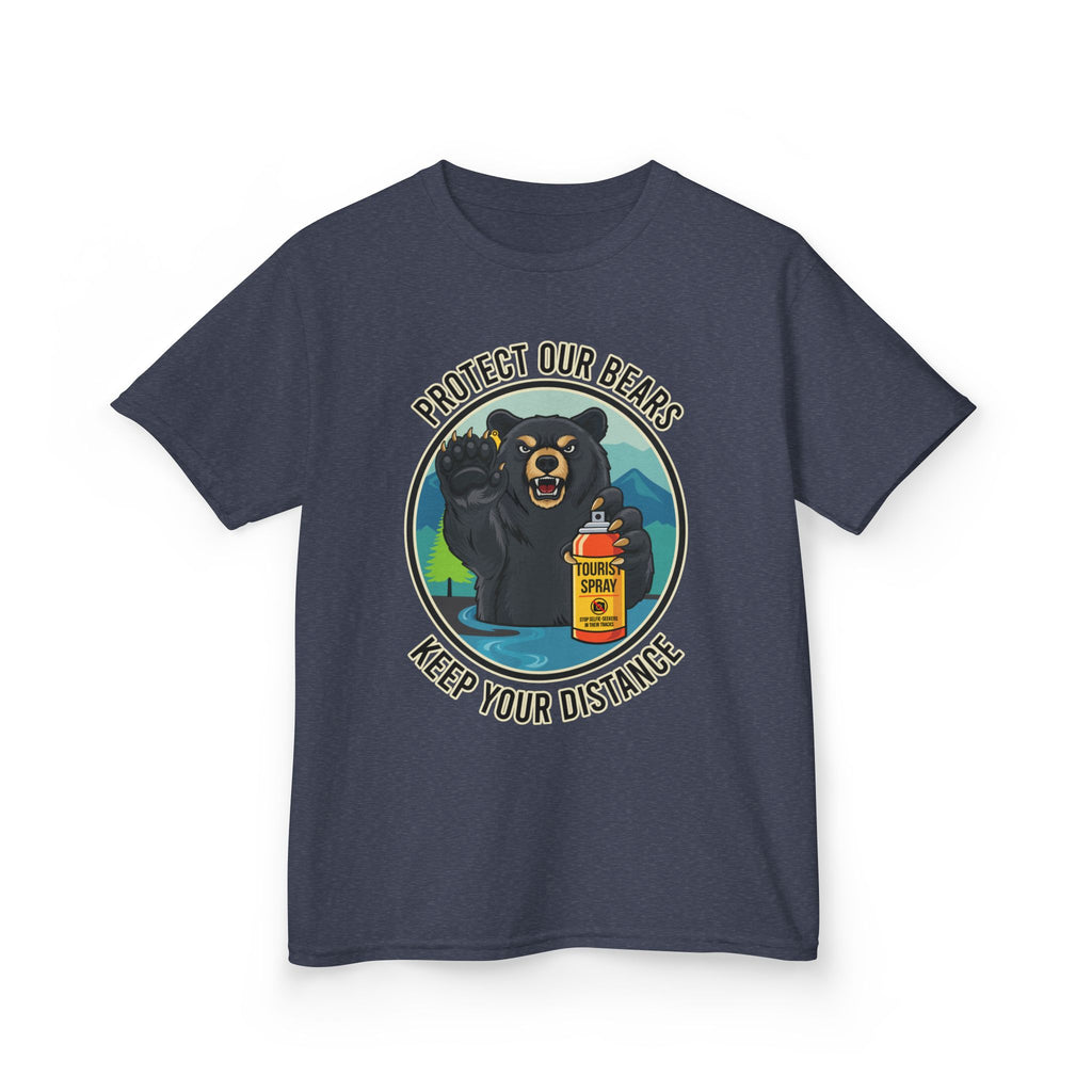 Kids T‑Shirt — "Protect Our Bears, Keep Your Distance" Cute Bear Conservation Tee