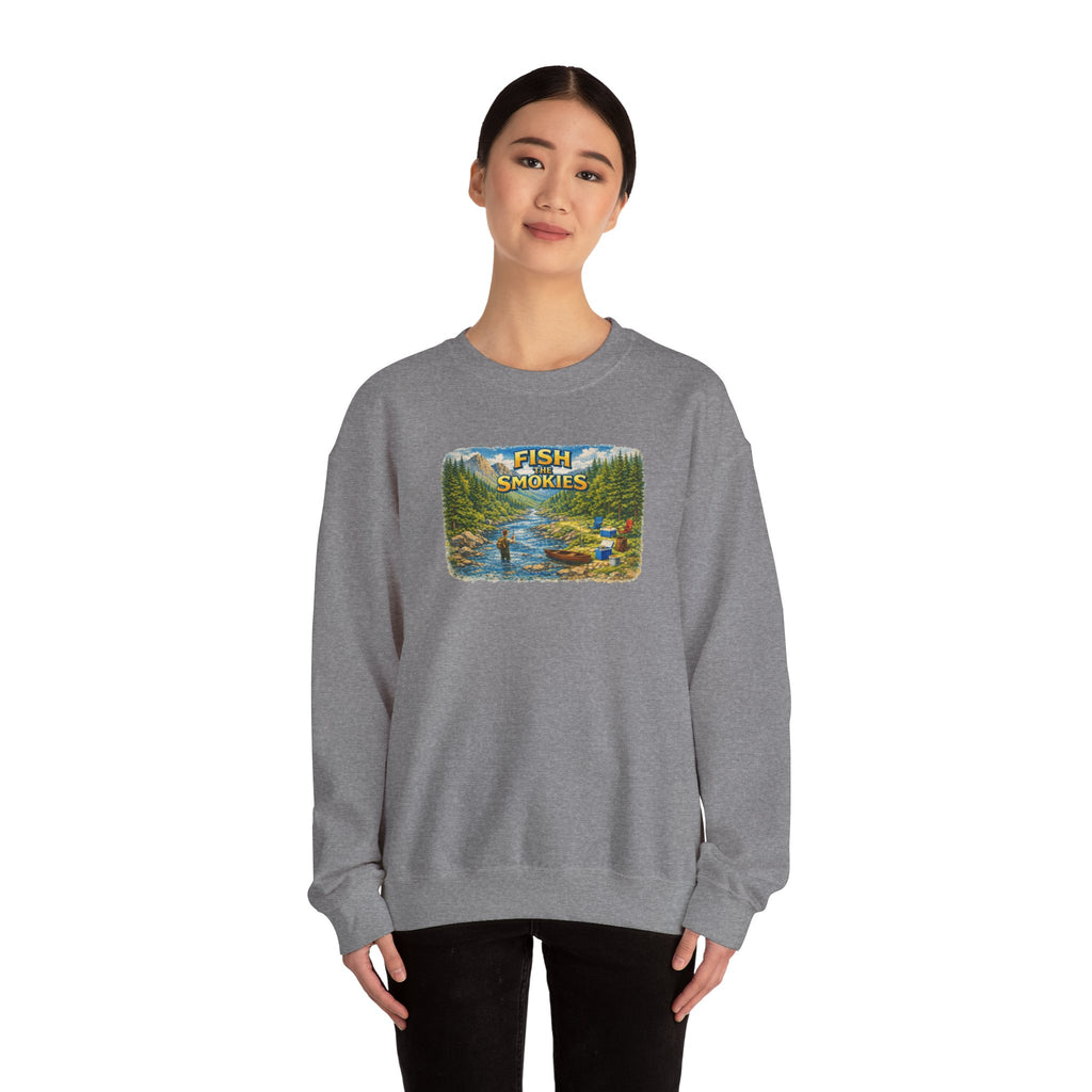 Fish Smokies Fishing Crewneck Unisex Sweatshirt