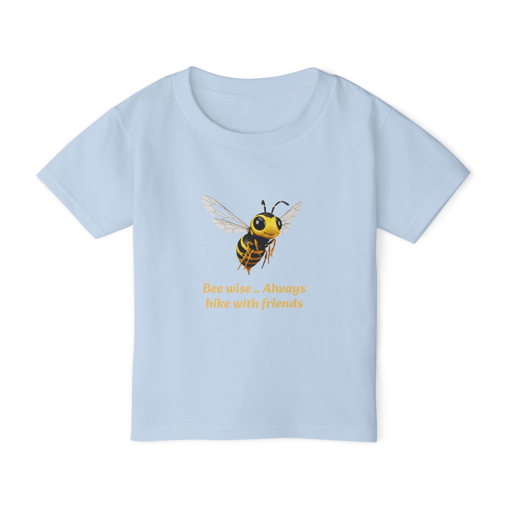 Toddler T‑Shirt — Cute Bee Design “Bee Wise… Always Hike with Friends”