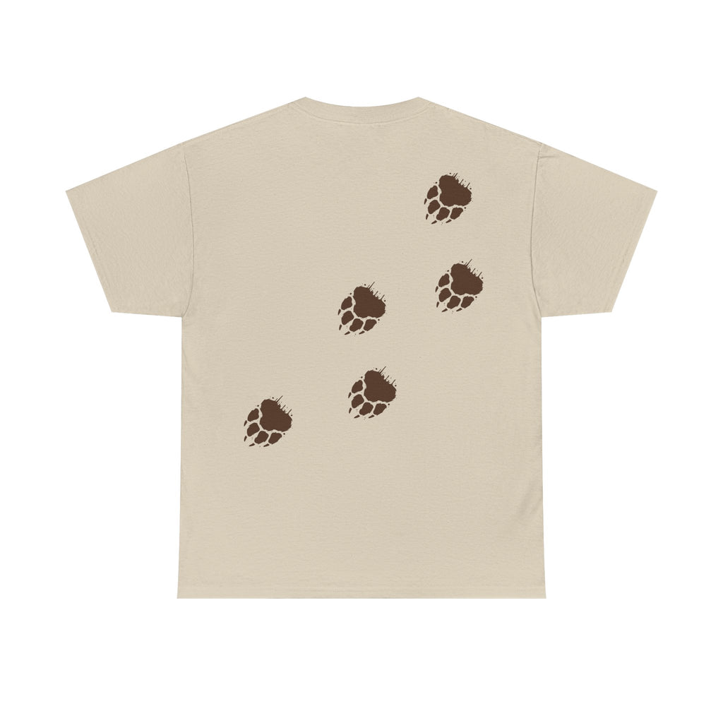 Muddy Bear Pawprint Unisex T‑Shirt — Wildlife Awareness