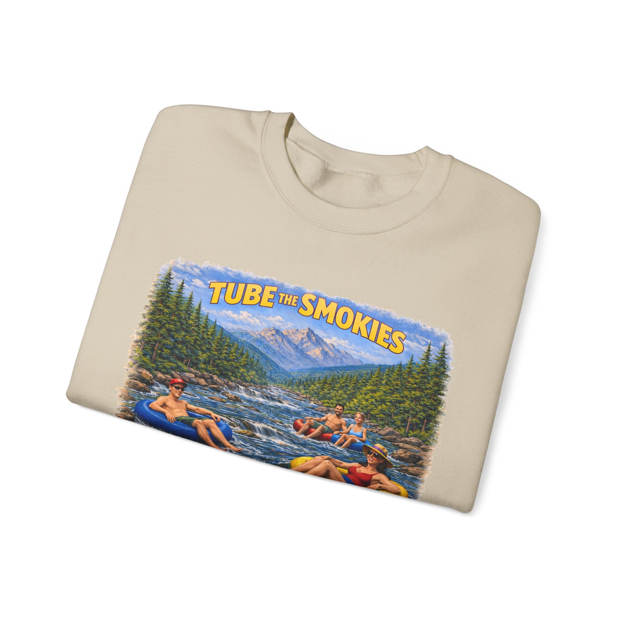 Tube the Smokies Crewneck Sweatshirt – Scenic River Tubing Graphic