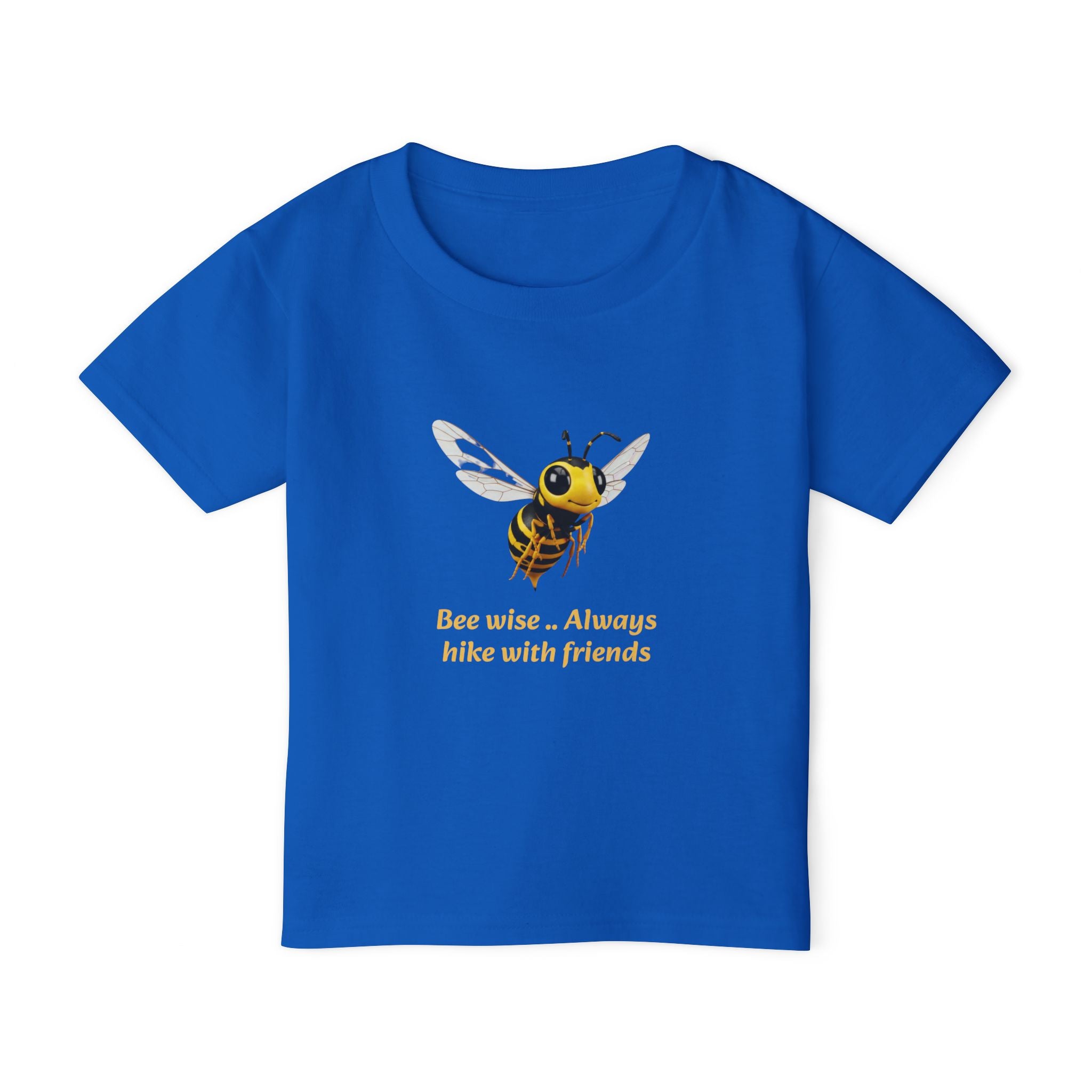 Toddler T‑Shirt — Cute Bee Design “Bee Wise… Always Hike with Friends”