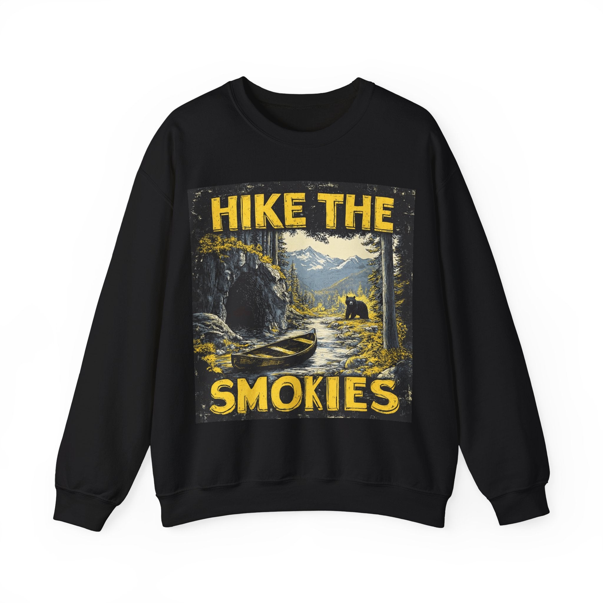 Hike the Smokies Sweatshirt — Vintage Mountain Hiking Unisex Crewneck