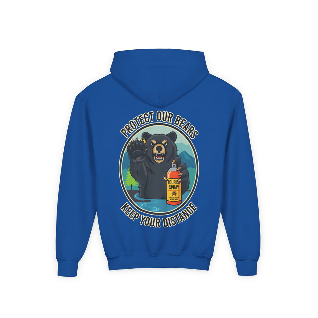 Bear Safety Youth Hoodie — "Protect Our Bears, Keep Your Distance"