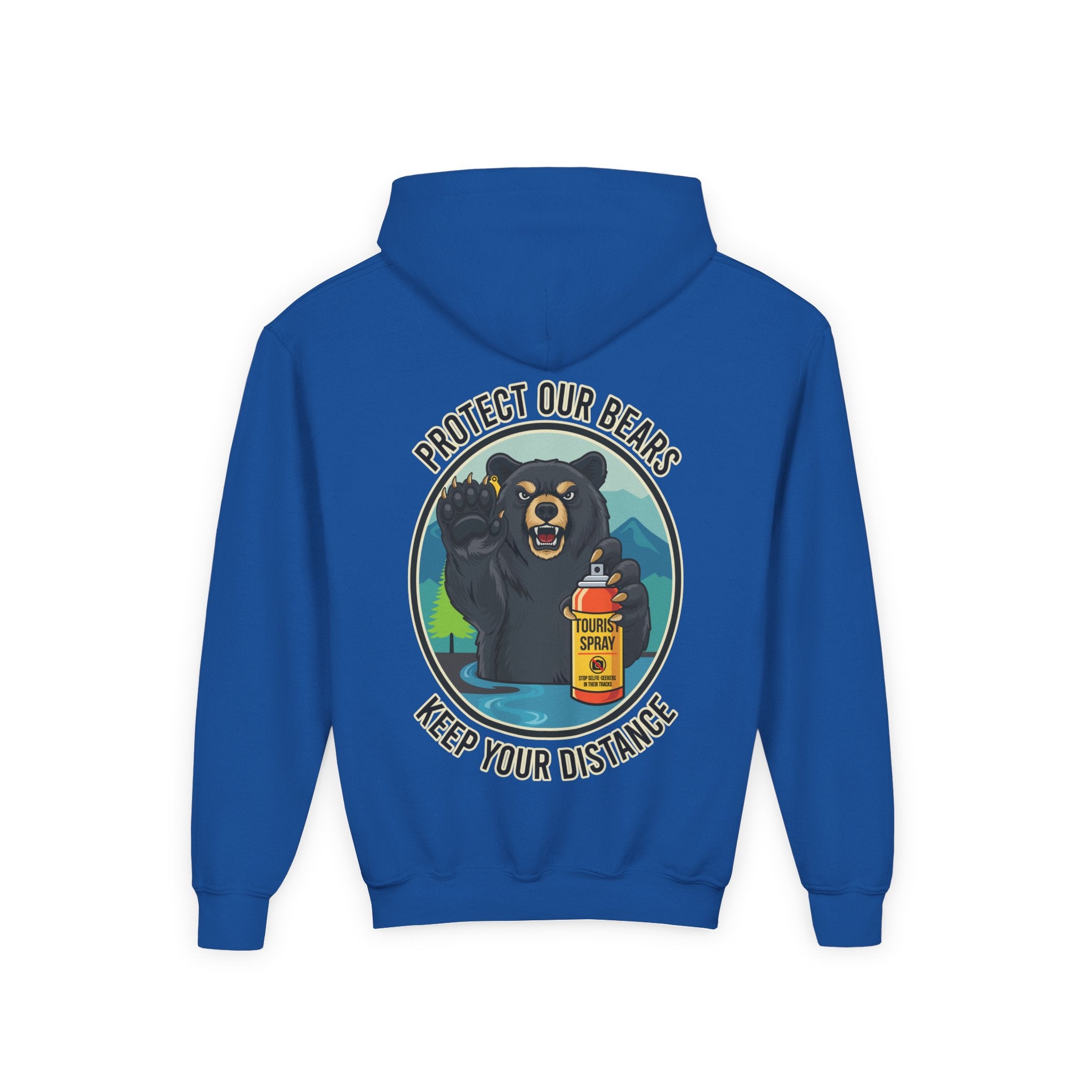 Bear Safety Youth Hoodie — "Protect Our Bears, Keep Your Distance"