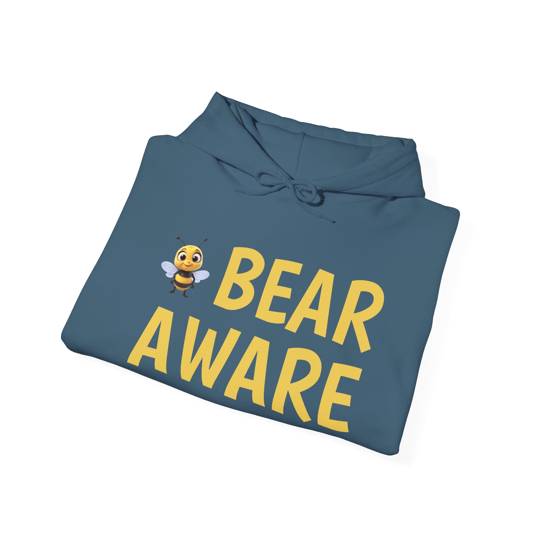 Bear Aware  Unisex Hoodie — Cute Bee Graphic Pullover