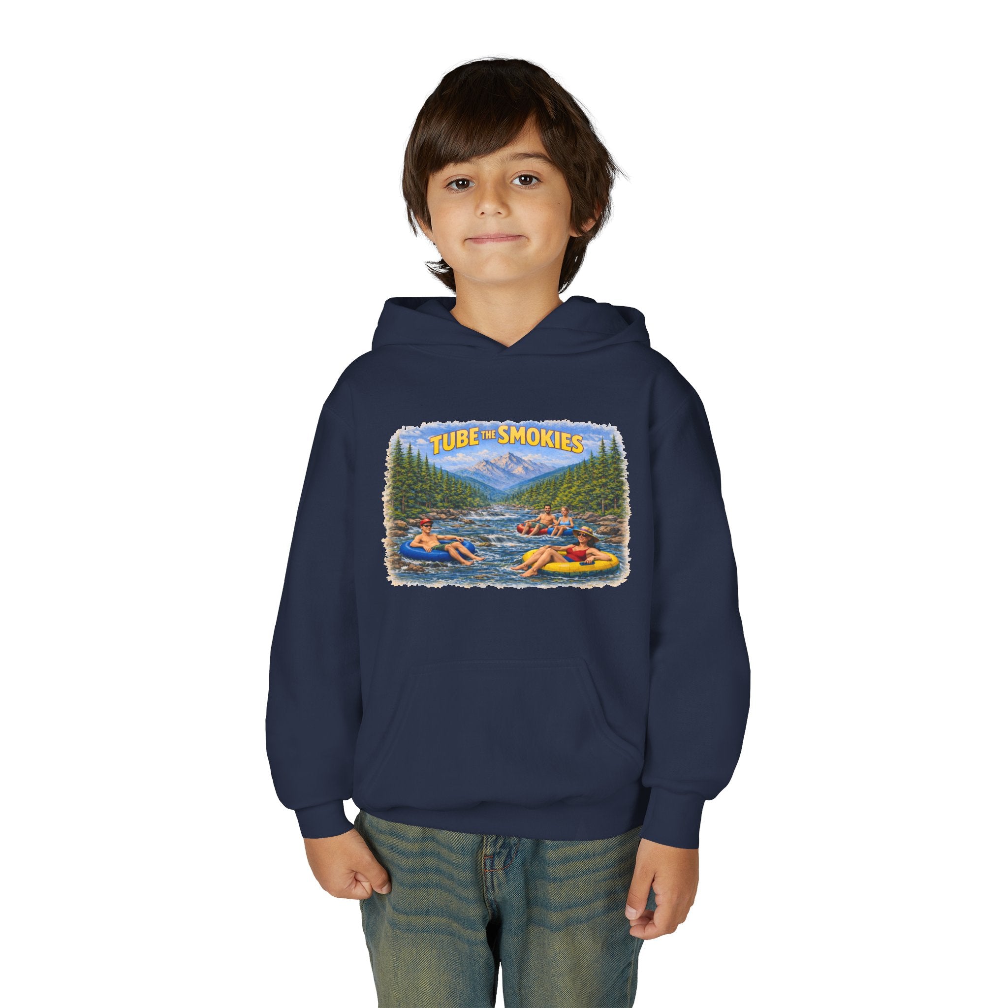 Tube The Smokies Youth Hoodie – River Tubing Graphic Sweatshirt