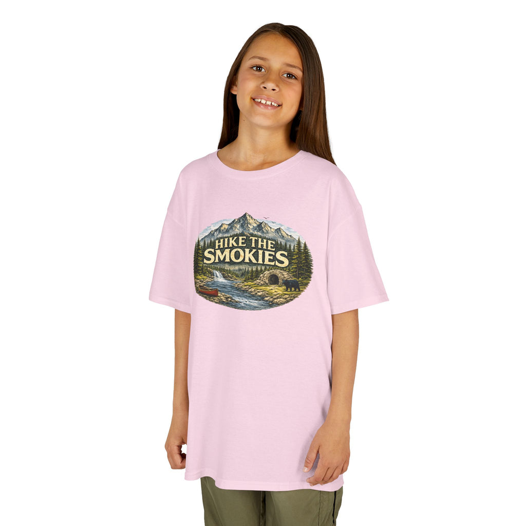 Kids Tee — "Hike the Smokies" Scenic Mountain Camping Shirt
