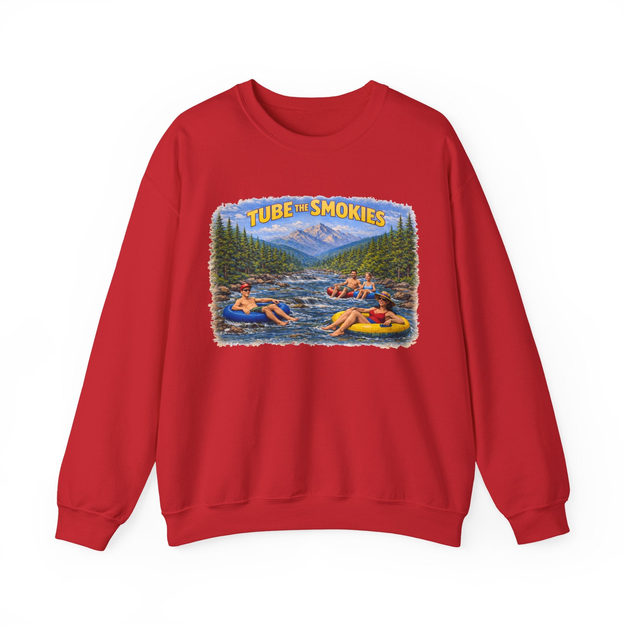 Tube the Smokies Crewneck Sweatshirt – Scenic River Tubing Graphic