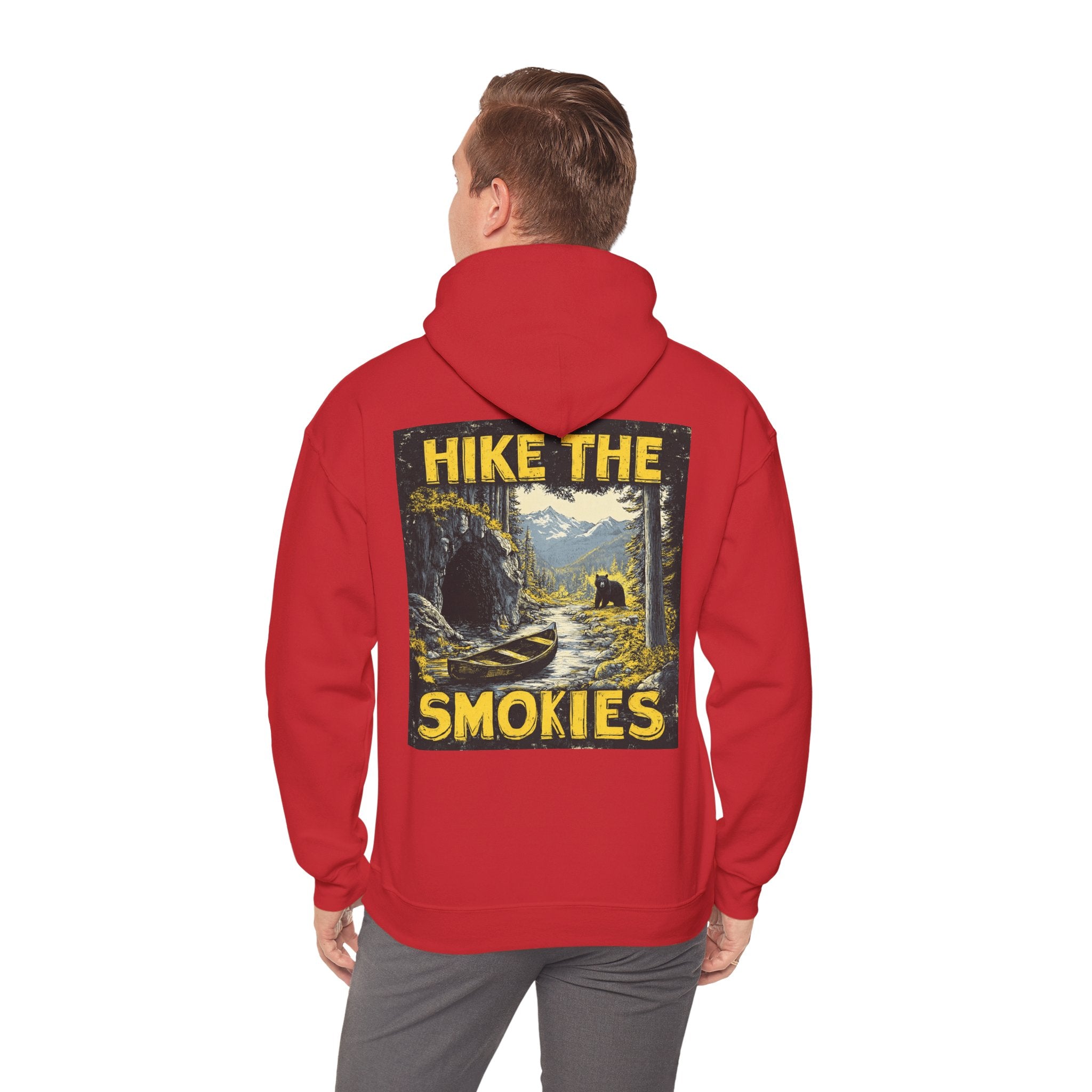 Hoodie - Vintage "Hike the Smokies" Smoky Mountains Unisex Hiking Graphic Pullover