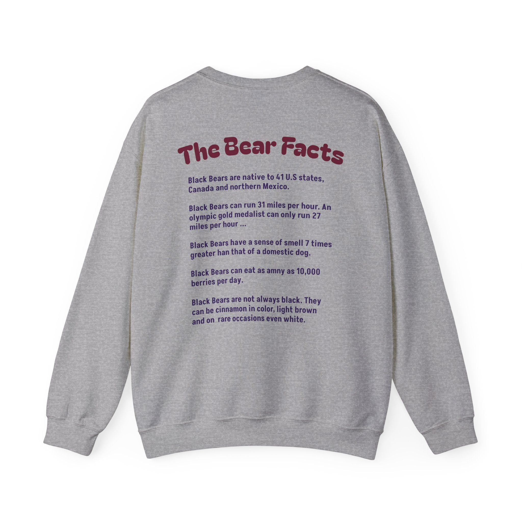 Black Bear Facts - Unisex Sweatshirt | Animal Facts Crewneck